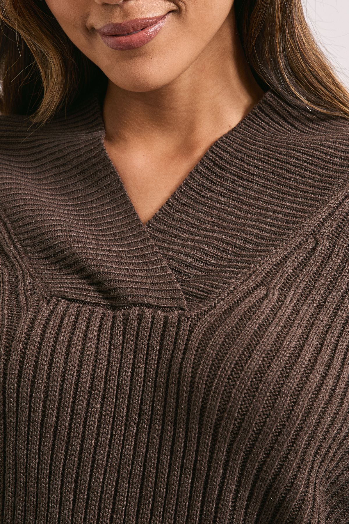 Dorothy Perkins Cocoon High Neck Jumper Chocolate image 5