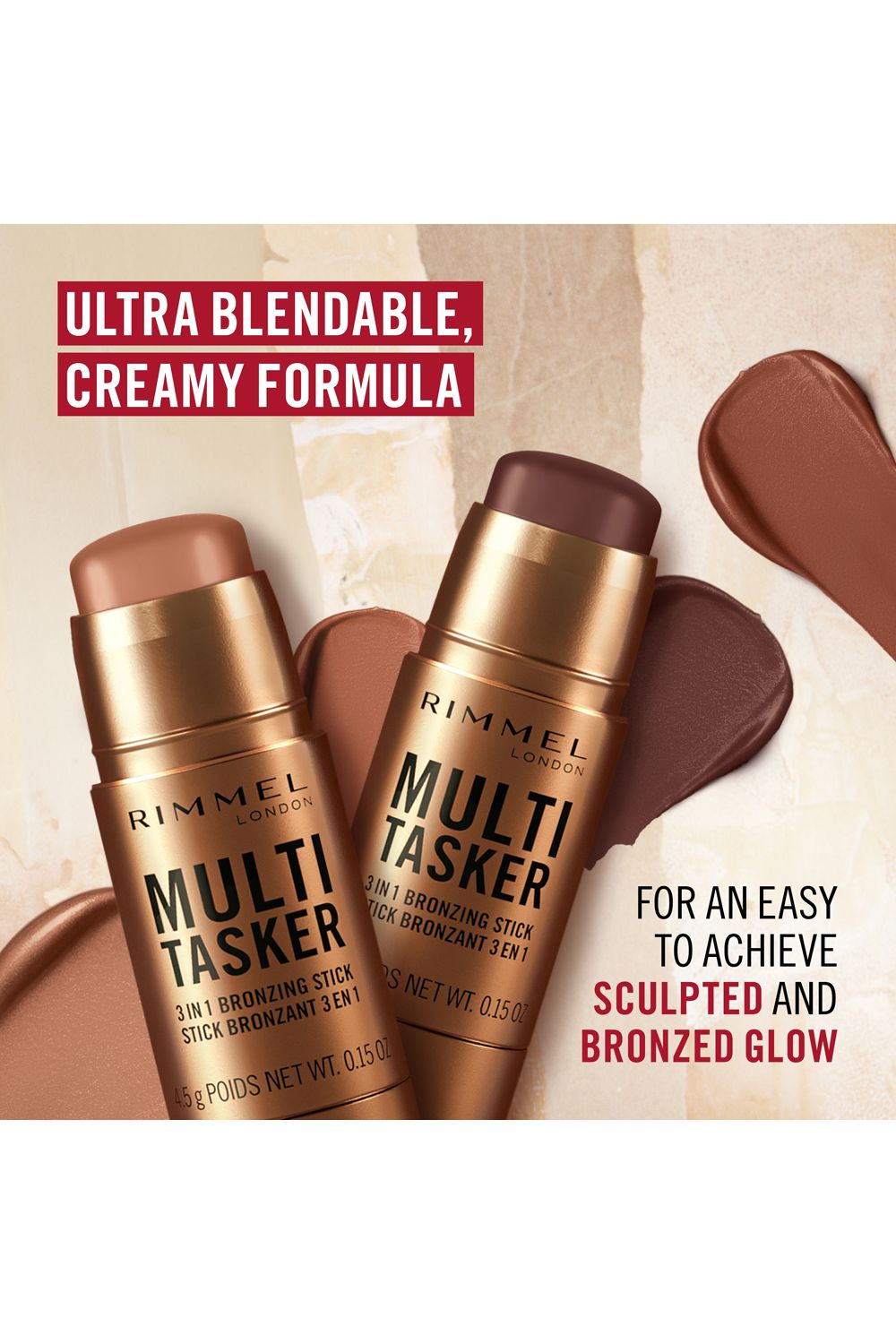 Rimmel London Multi Tasker 3 in 1 Bronzing Stick 4.5g Medium image 4