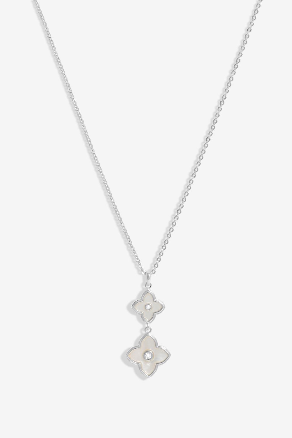 Jon Richard Silver Plated And Mother Of Pearl Clover Pendant image 1