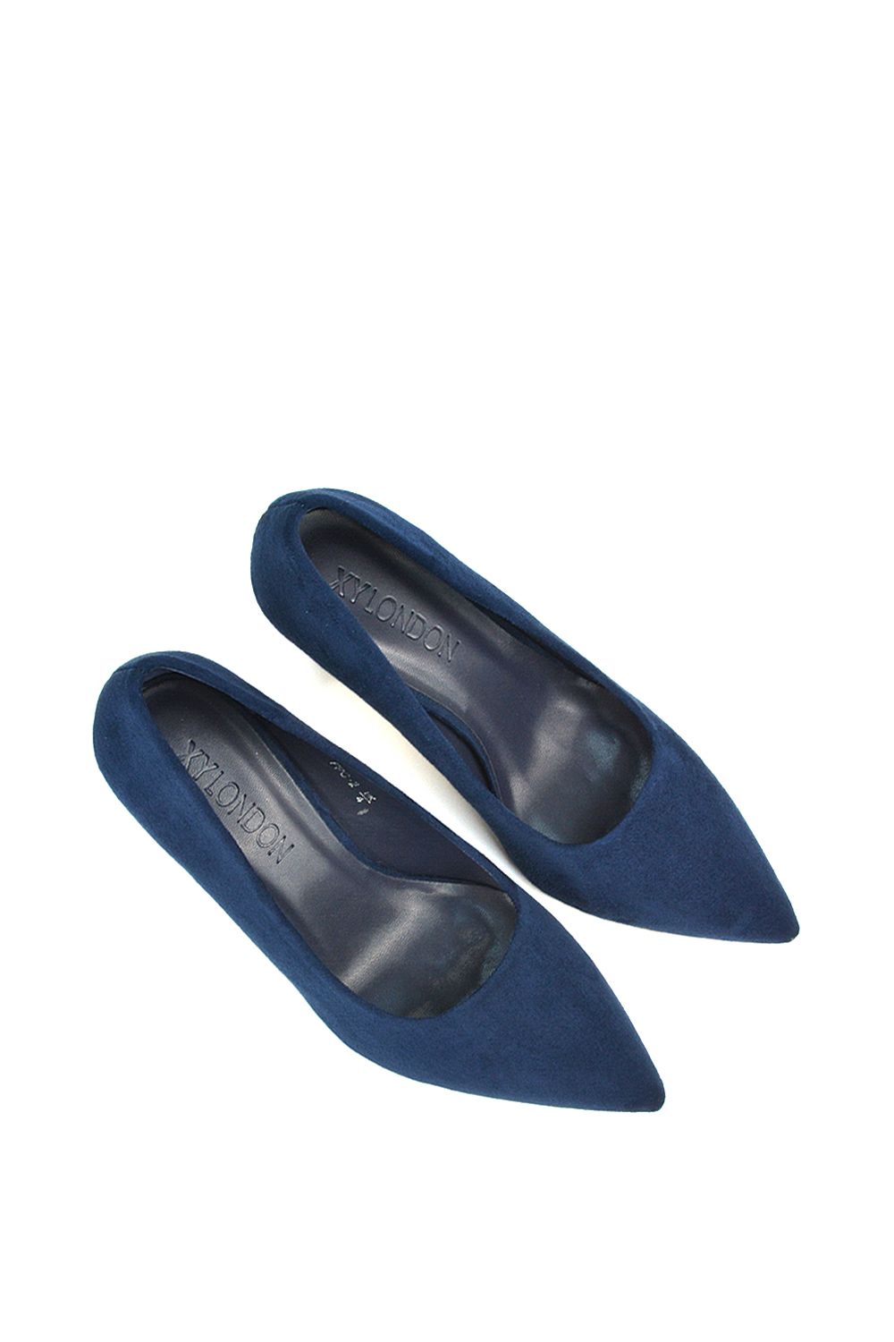 XY London 'Lisa' Slip On Pointed Toe Court Shoe Pumps With Stiletto Mid Heel image 5