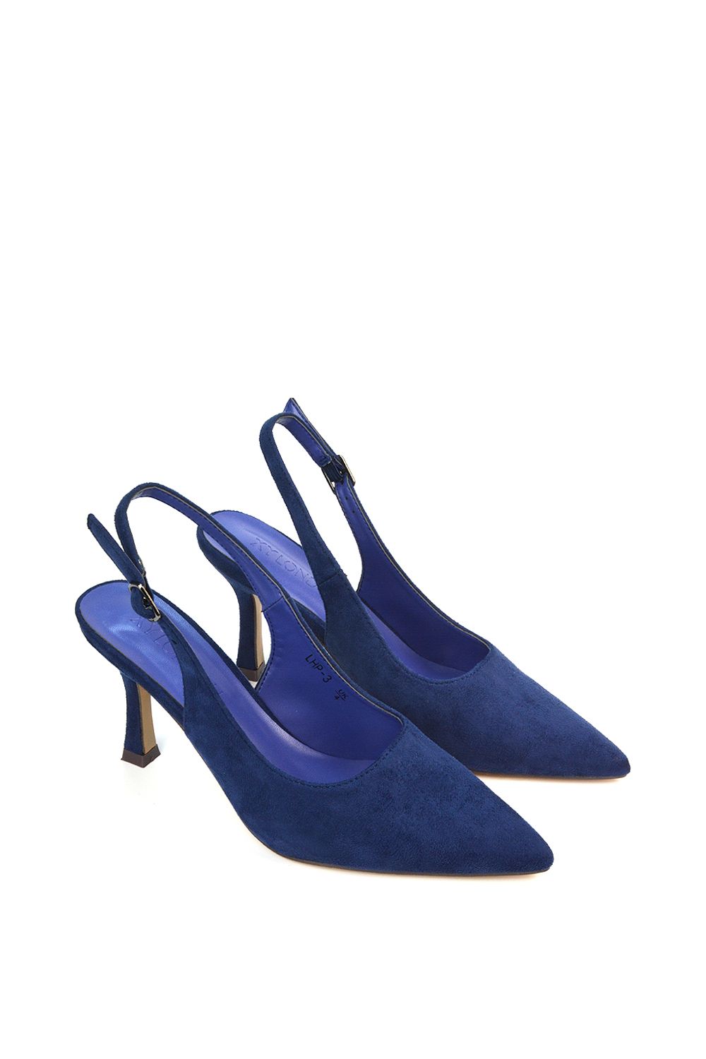 XY London 'Valerie' Stiletto High Heel Closed Toe Slingback Court Shoes image 4