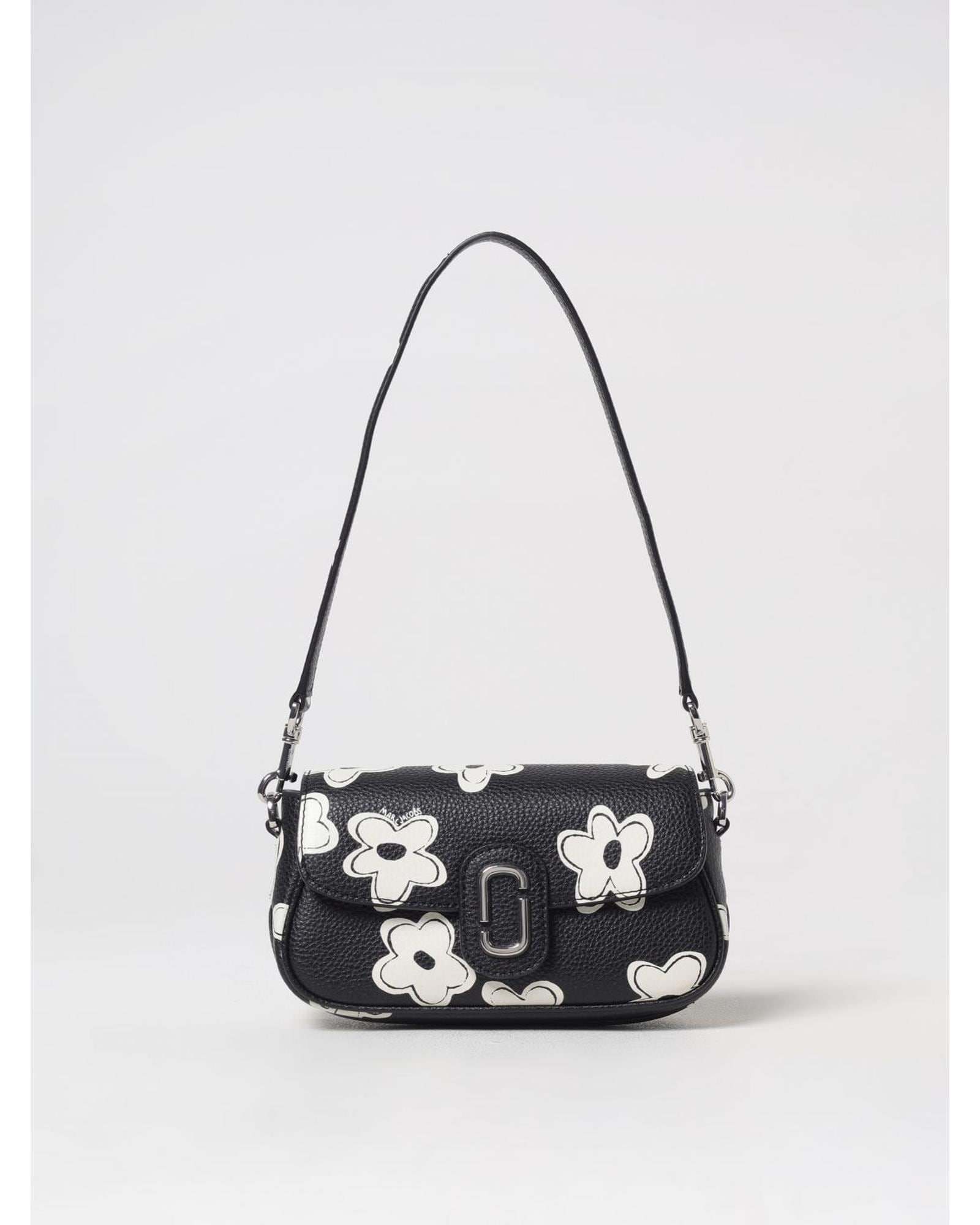 Marc Jacobs Softshot 21 Daisy Print Shoulder Bag Wo - Black