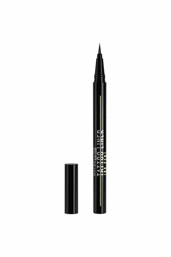 Maybelline Tattoo Liner Ink Pen Eyeliner waterproof, Brush Tip liner, Precise Lines and Tattoo impact Jet Black
