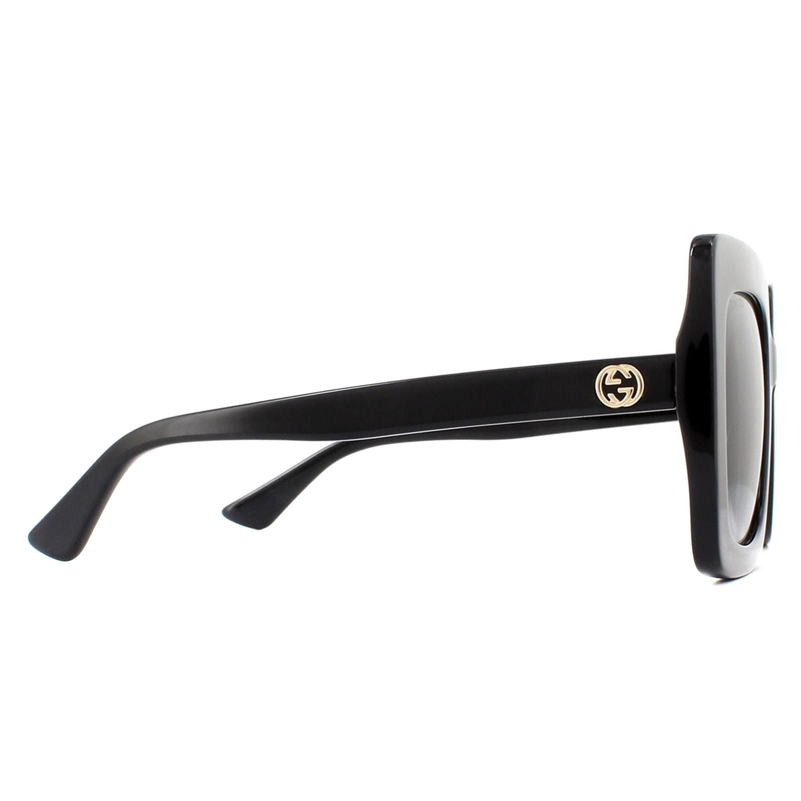 Gucci Square Black Grey Gradient Sunglasses image 4