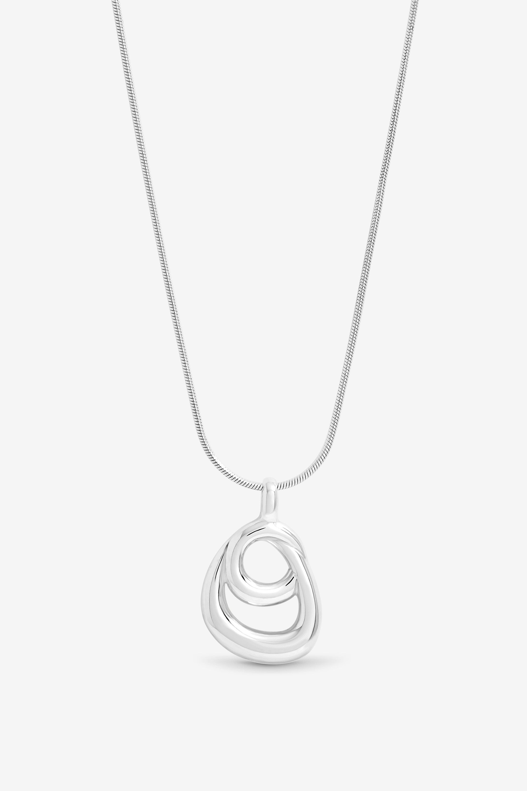 Simply Silver Sterling Silver 925 Polished Swirl Pendant image 1
