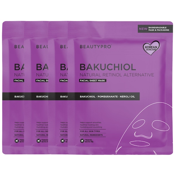 BEAUTYPRO BAKUCHIOL Sheet Mask - Pack of 4