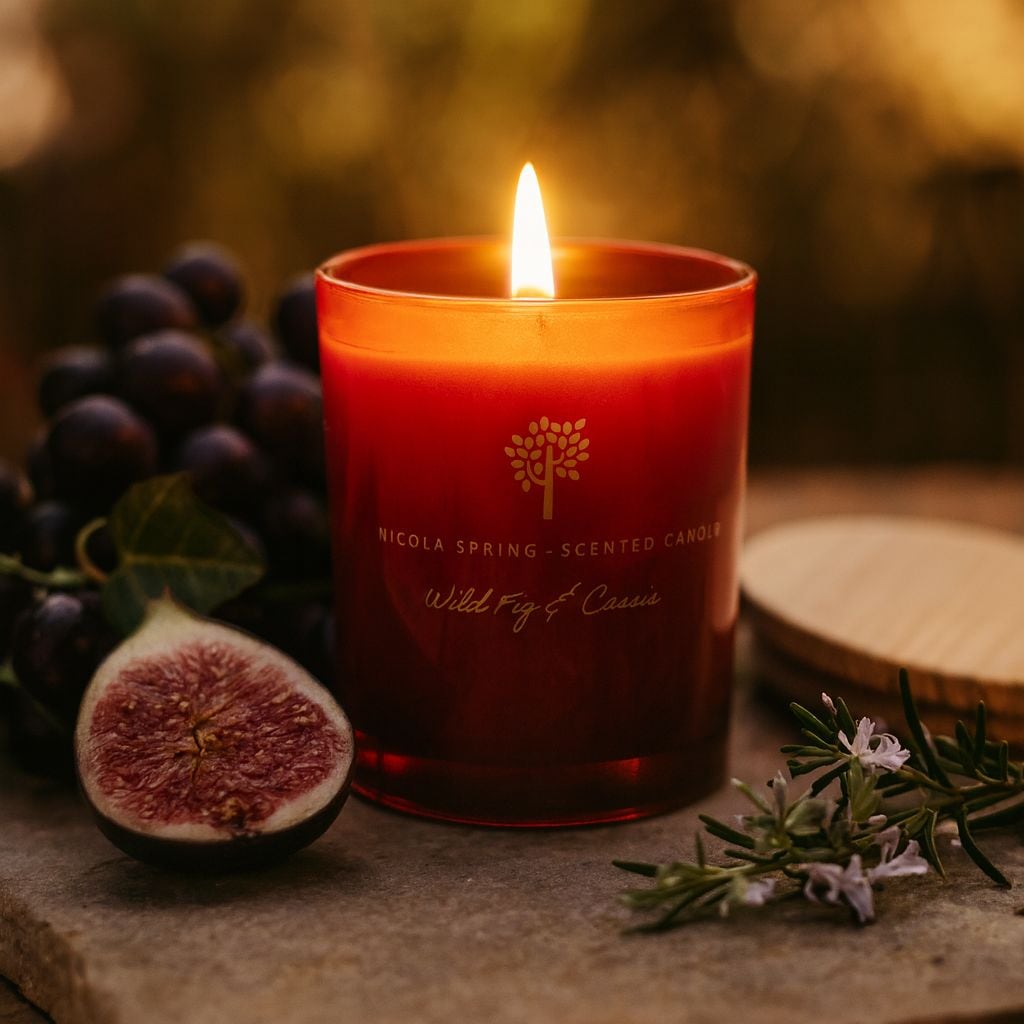 Nicola Spring Wild Fig & Cassis Candle & Diffuser Gift Set - 130g Jar + 200ml Diff image 2