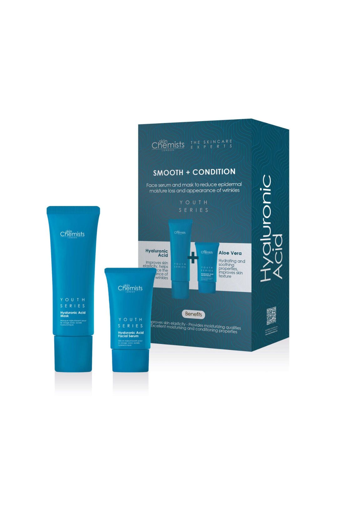 skinChemists Youth Series Hyaluronic Acid Mask + Hyaluronic Acid Facial Serum 80ml image 1