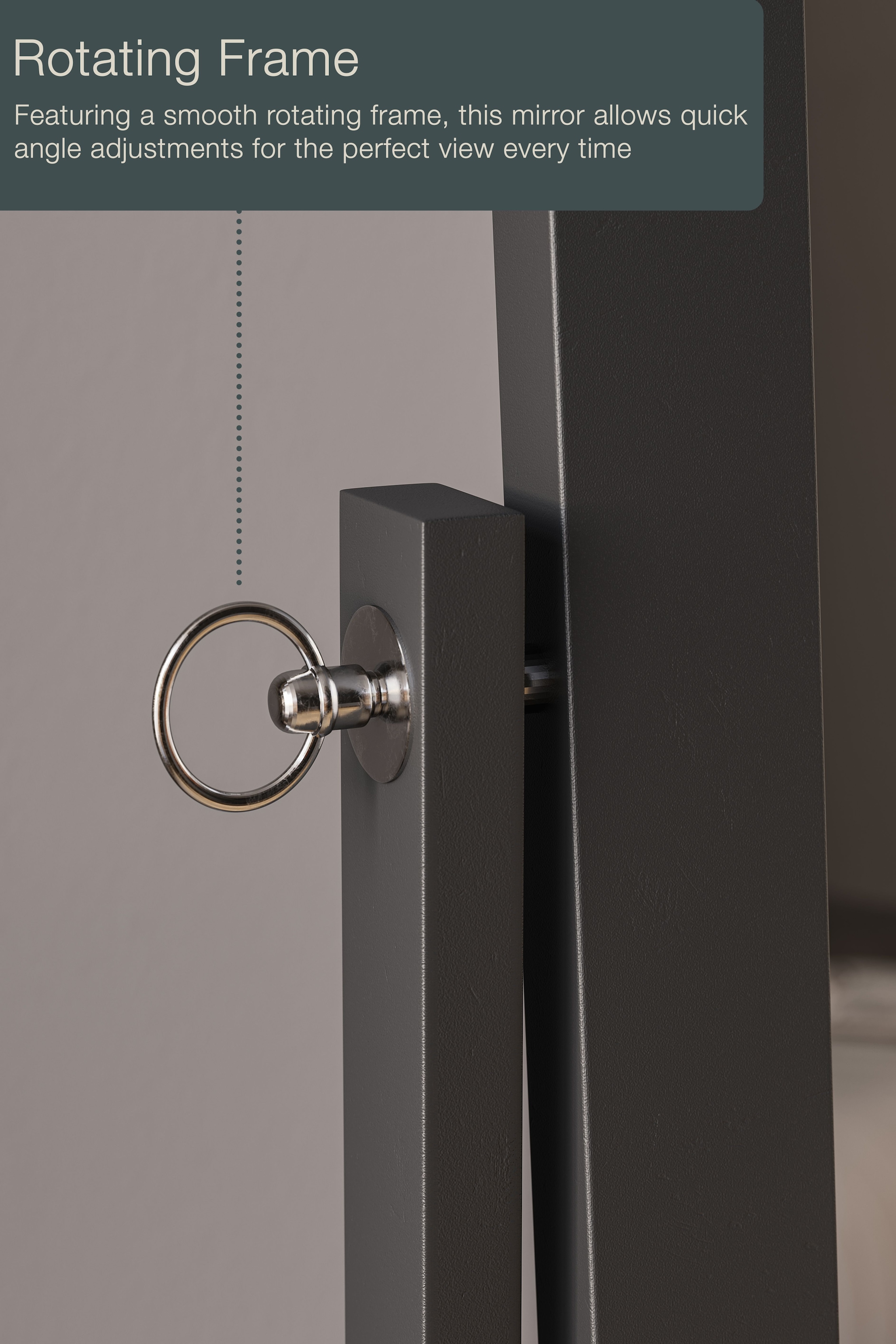 Home Discount Vida Designs Nishano Rectangle Cheval Mirror Full Length Rotating Frame image 4