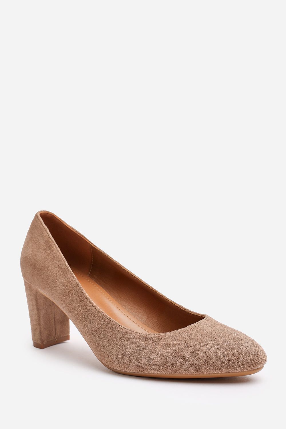 Where's That From 'Nolan' Suede Mid Block Heel Court Shoe With Rounded Toe image 3
