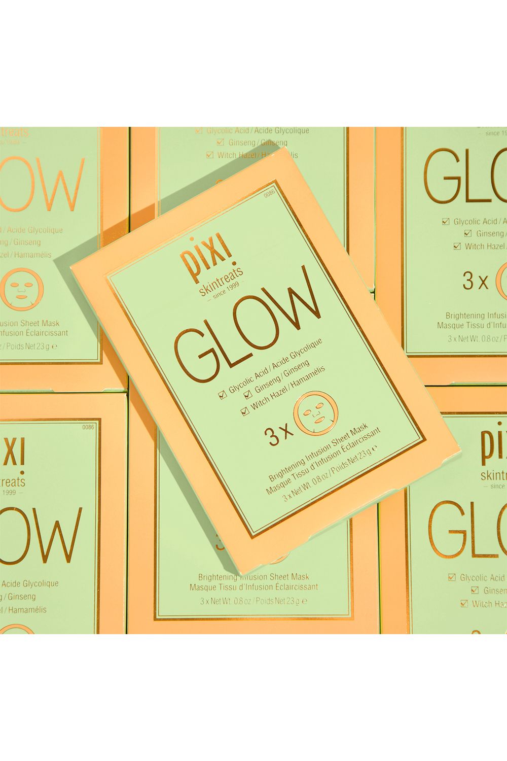 PIXI Beauty GLOW Glycolic Boost Pack of 3 Face Masks Multi image 3