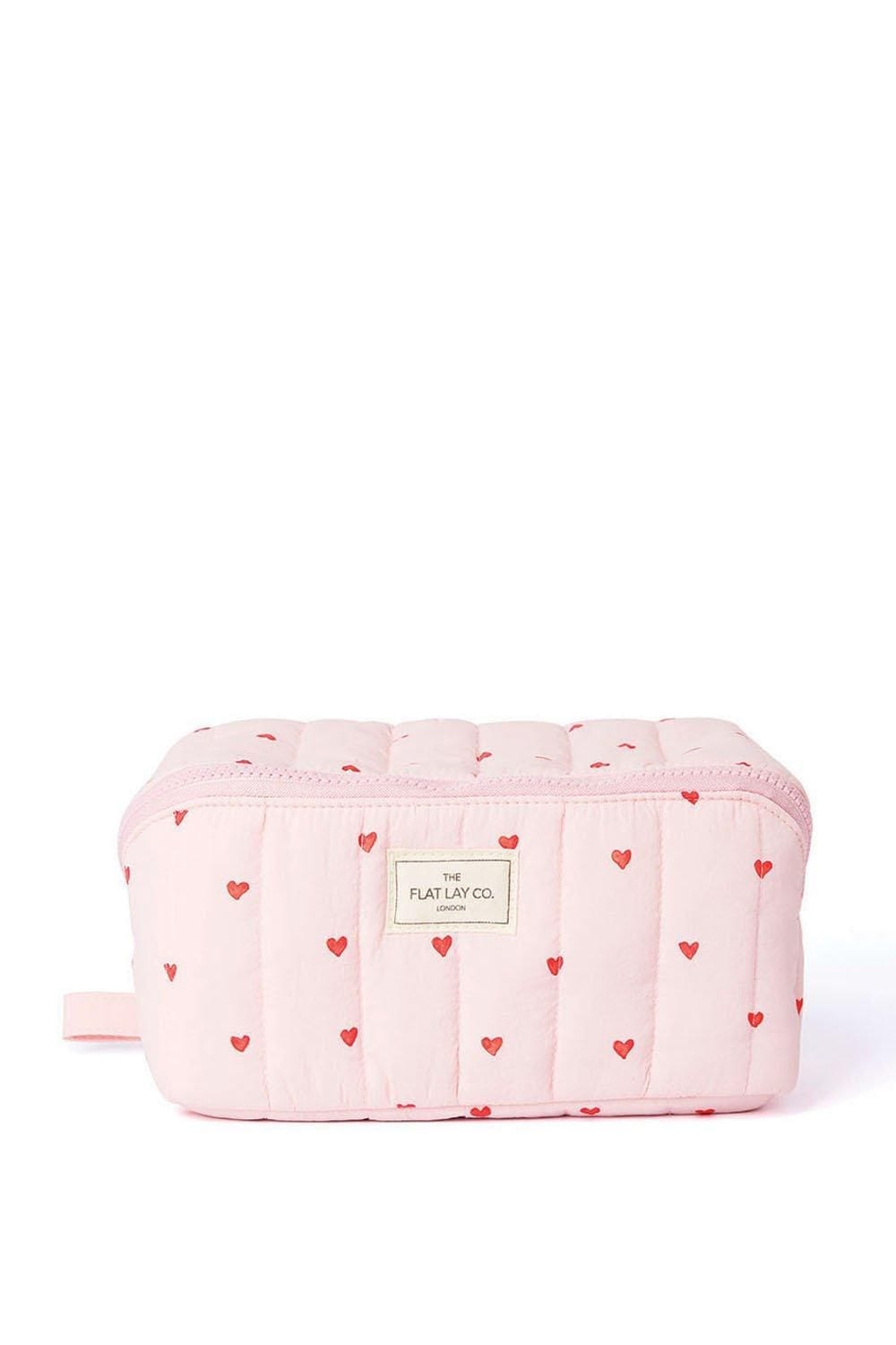 The Flat Lay Co Marshmallow Open Flat Box Bag in Sweet Pink Hearts Multi image 1