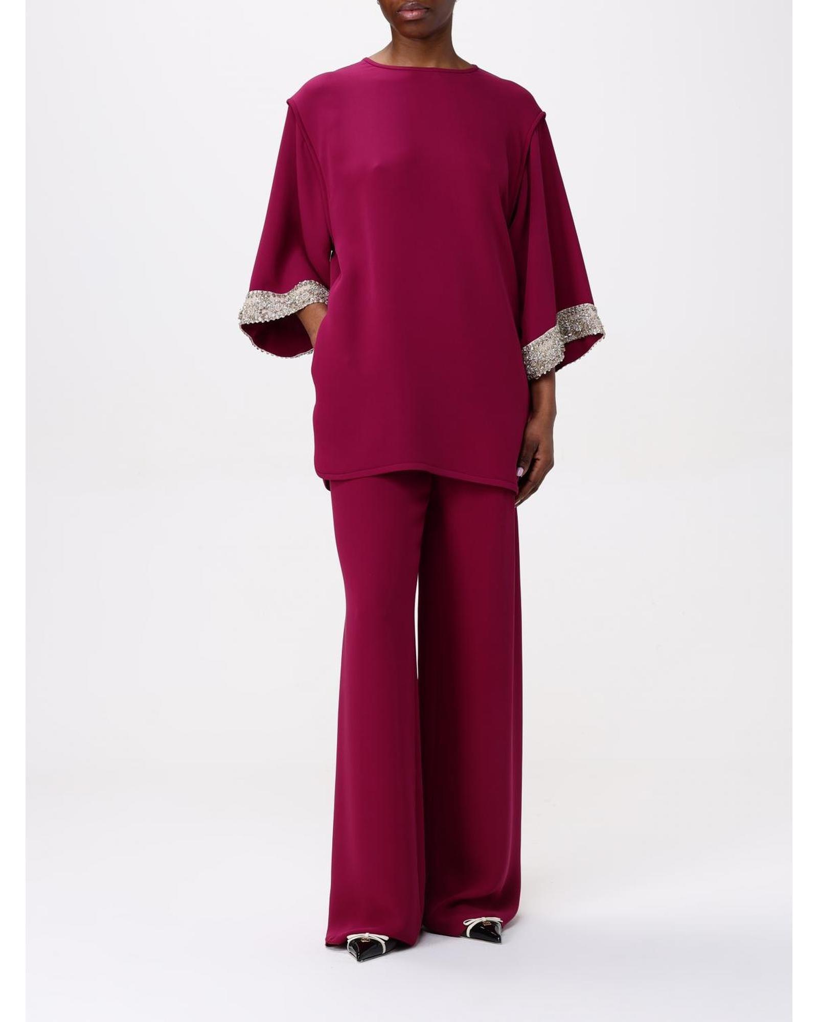 Valentino Wide Leg Pants Embellished Sleeves Wo - Cycla image 2