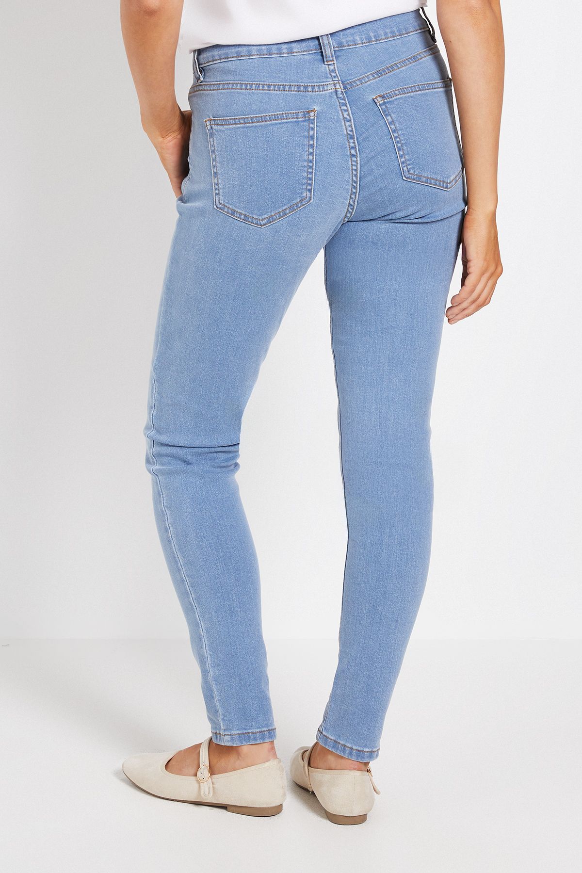 Dorothy Perkins Comfort Stretch Skinny Jeans Light Wash image 3