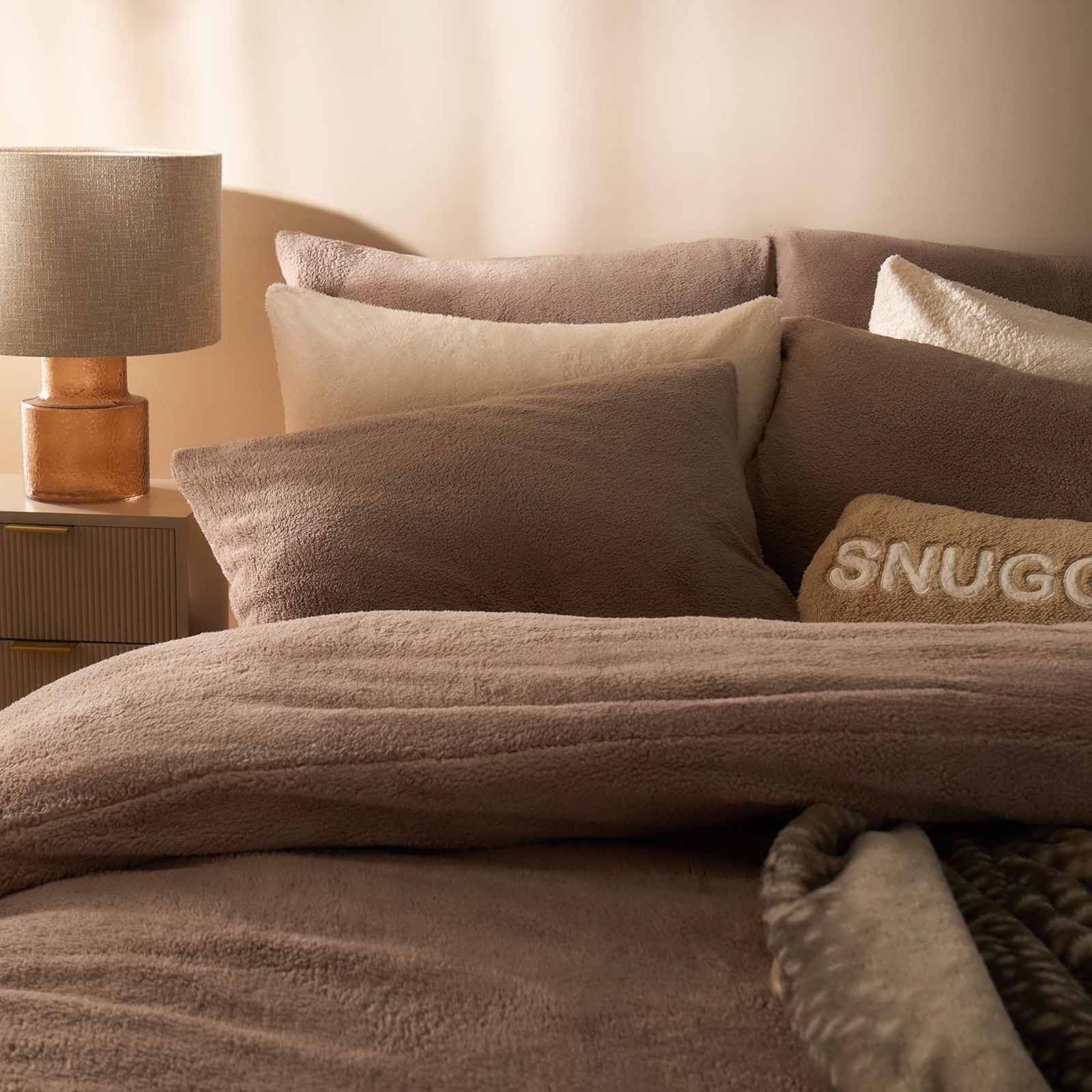 OHS Thermal Soft Teddy Fleece Duvet Cover Bedding Set image 2