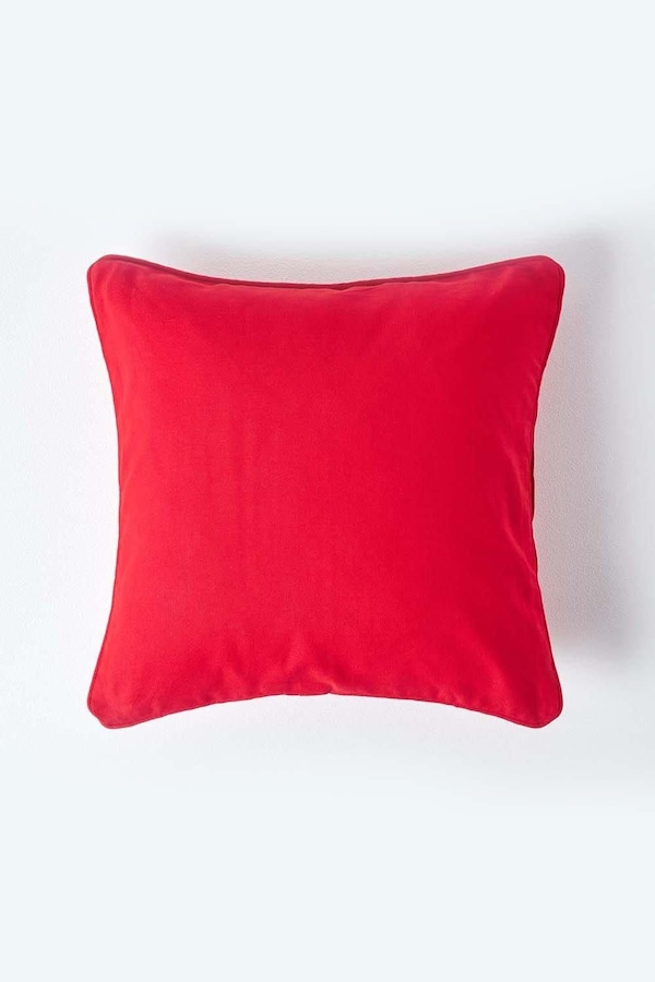 Homescapes Cotton Plain Cushion Cover