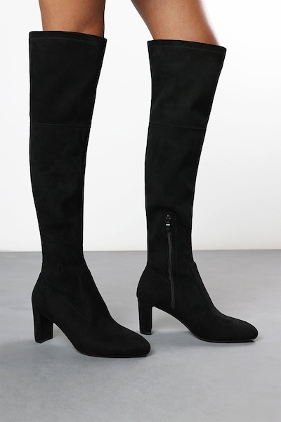 Where's That From 'Sonya' Suede Block Heel Over The Knee Boots