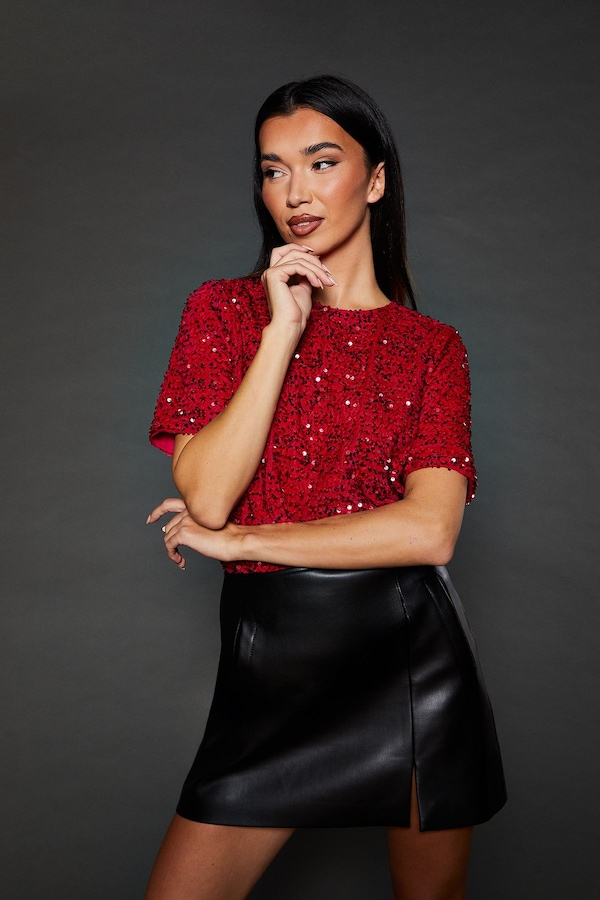 Dorothy Perkins Sequin T-shirt Pink