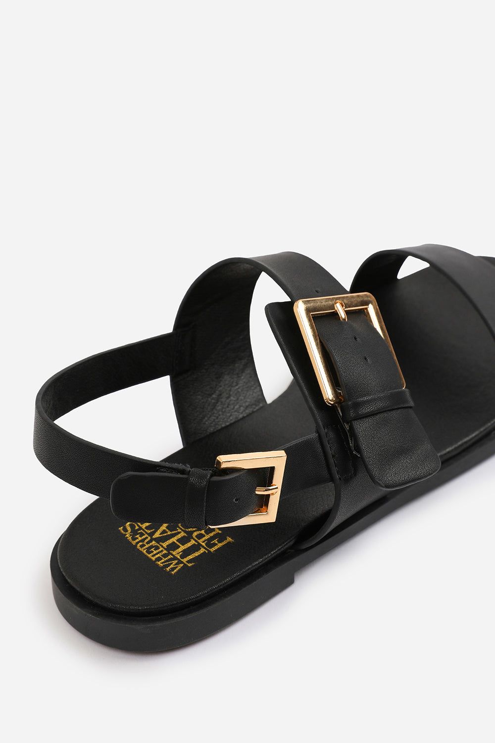 Where's That From 'Uma' Wide Fit Classic Flat Sandals With Strap And Buckle Detail image 4