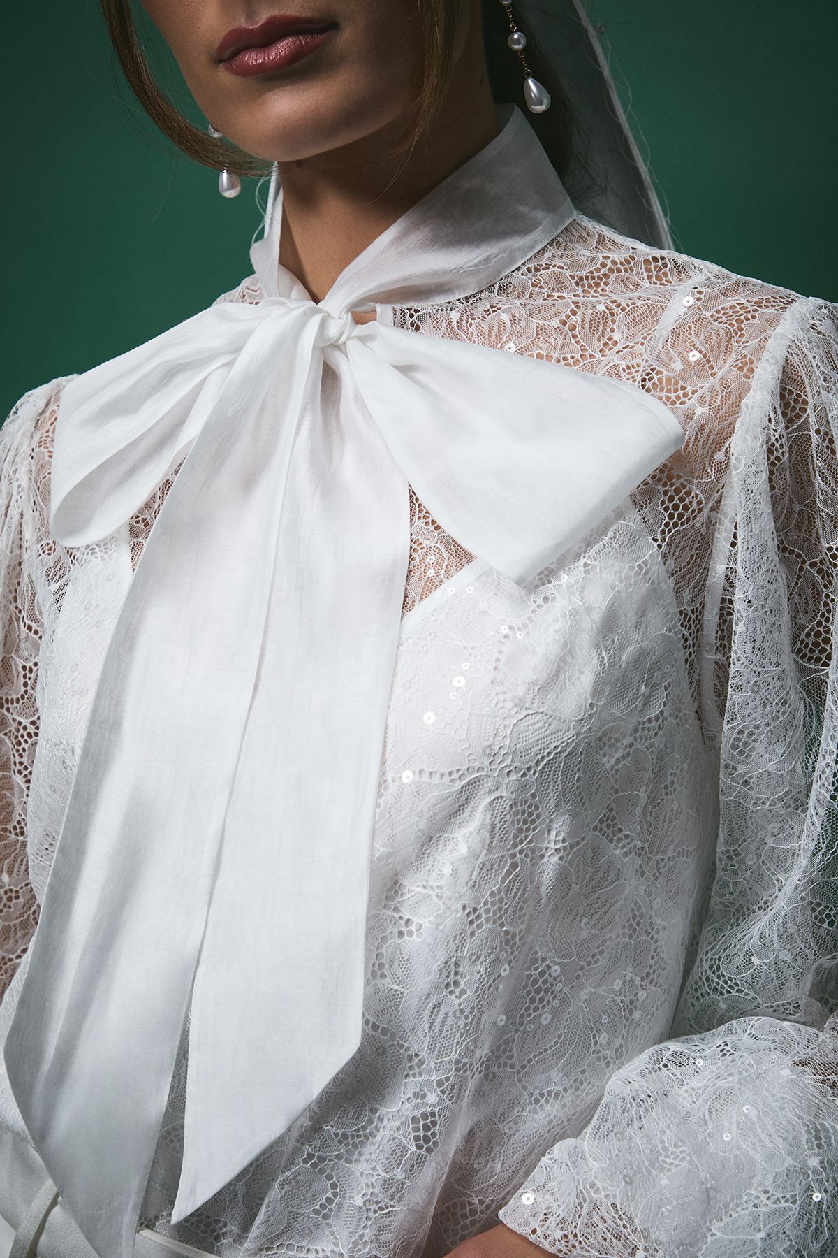 Coast Lisa Tan Sequin Organza Bridal Blouse Ivory image 5