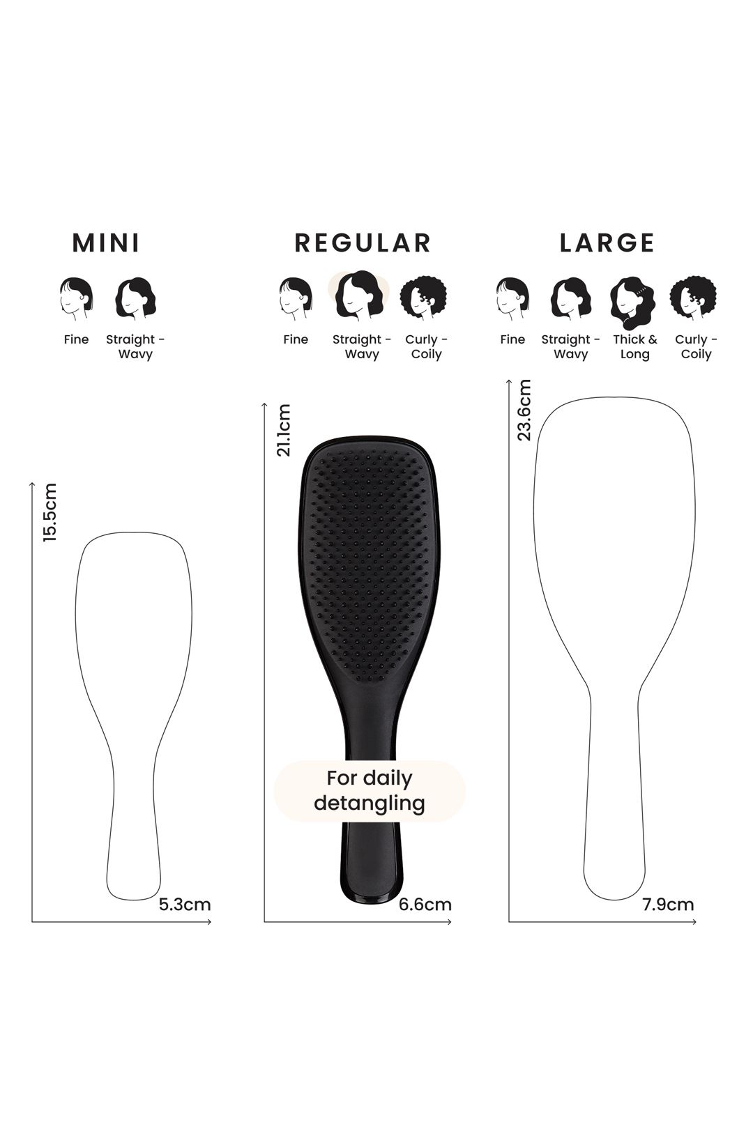 Tangle Teezer The Wet Detangler Hairbrush - Liquorice Black Black image 8