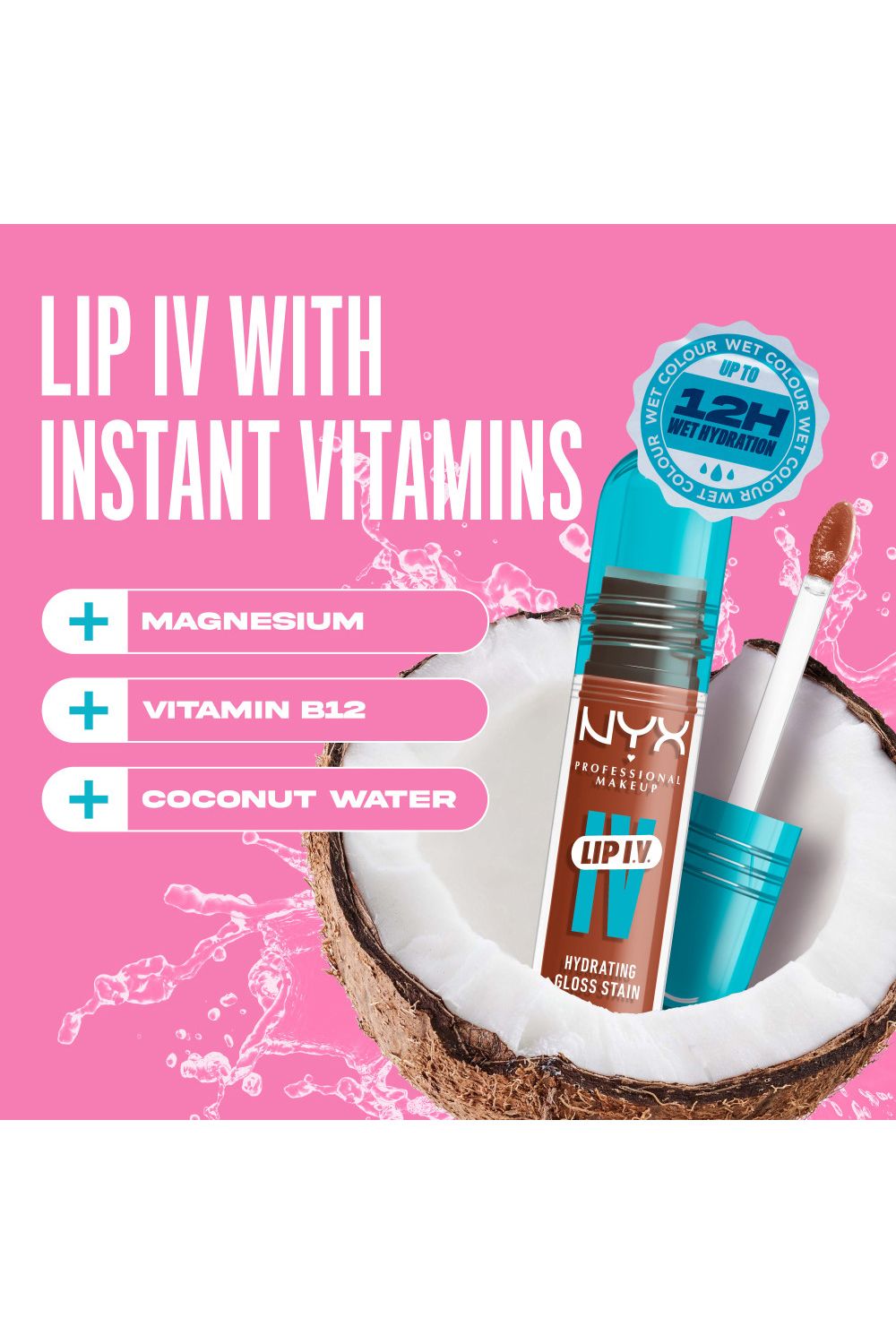 NYX Professional Makeup Lip IV Hydrating Gloss Stain, Lip Gloss 5ml Caramel Drip image 7