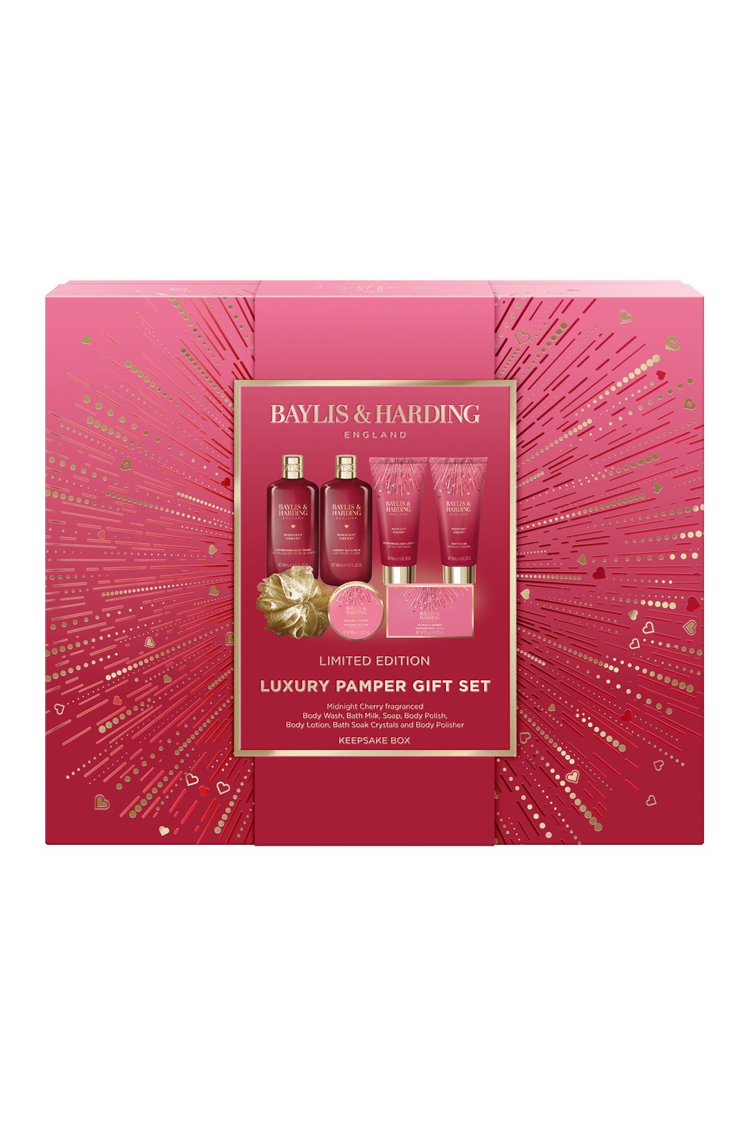 Baylis & Harding Midnight Cherry Luxury Pamper Gift Set Multi image 1