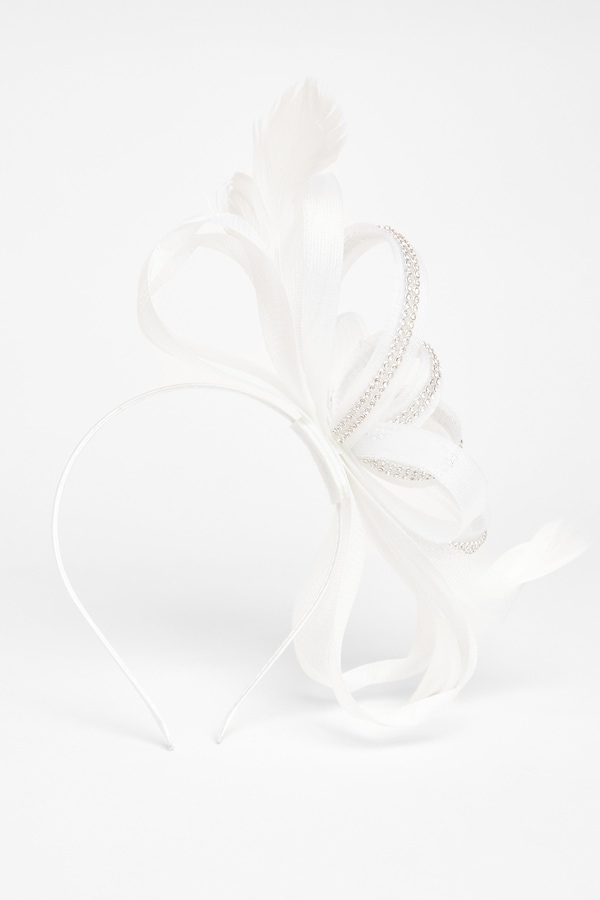 Quiz White Diamante Headband Fascinator