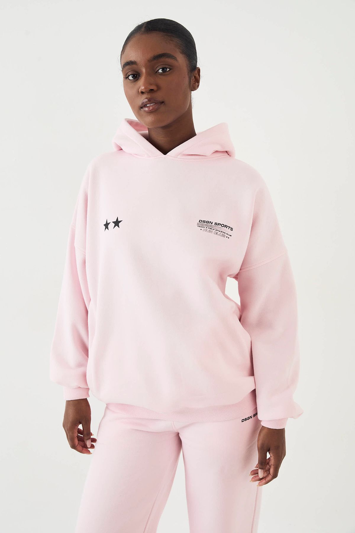 DSGN Studio DSGN Studio Sport Oversized Hoodie Marshmallow Pink image 1