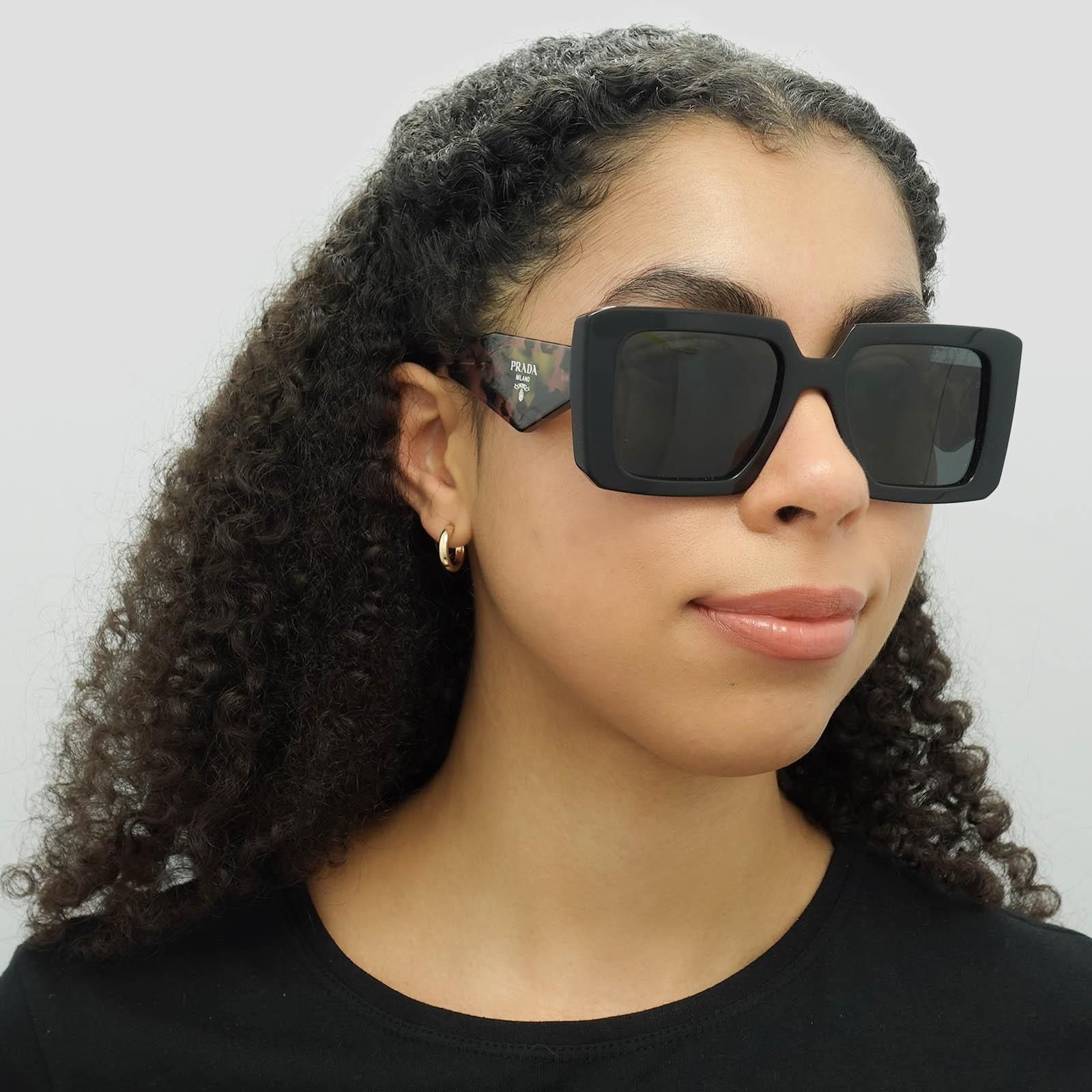 Prada Square Black and Tortoise Grey Gradient PR21YS image 7