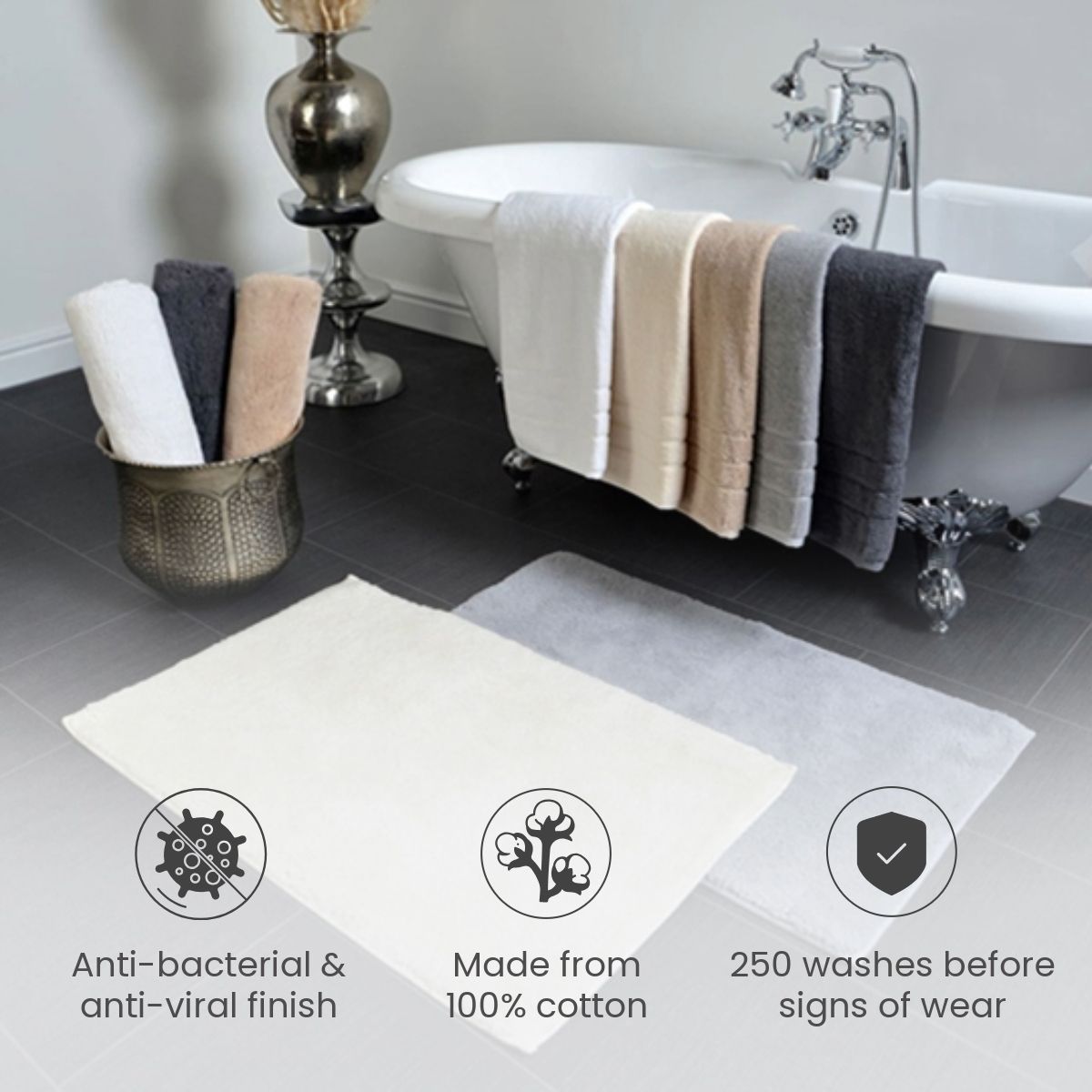 Allure Bath Fashions Hotel Luxury Deep Pile Bath Mat image 2