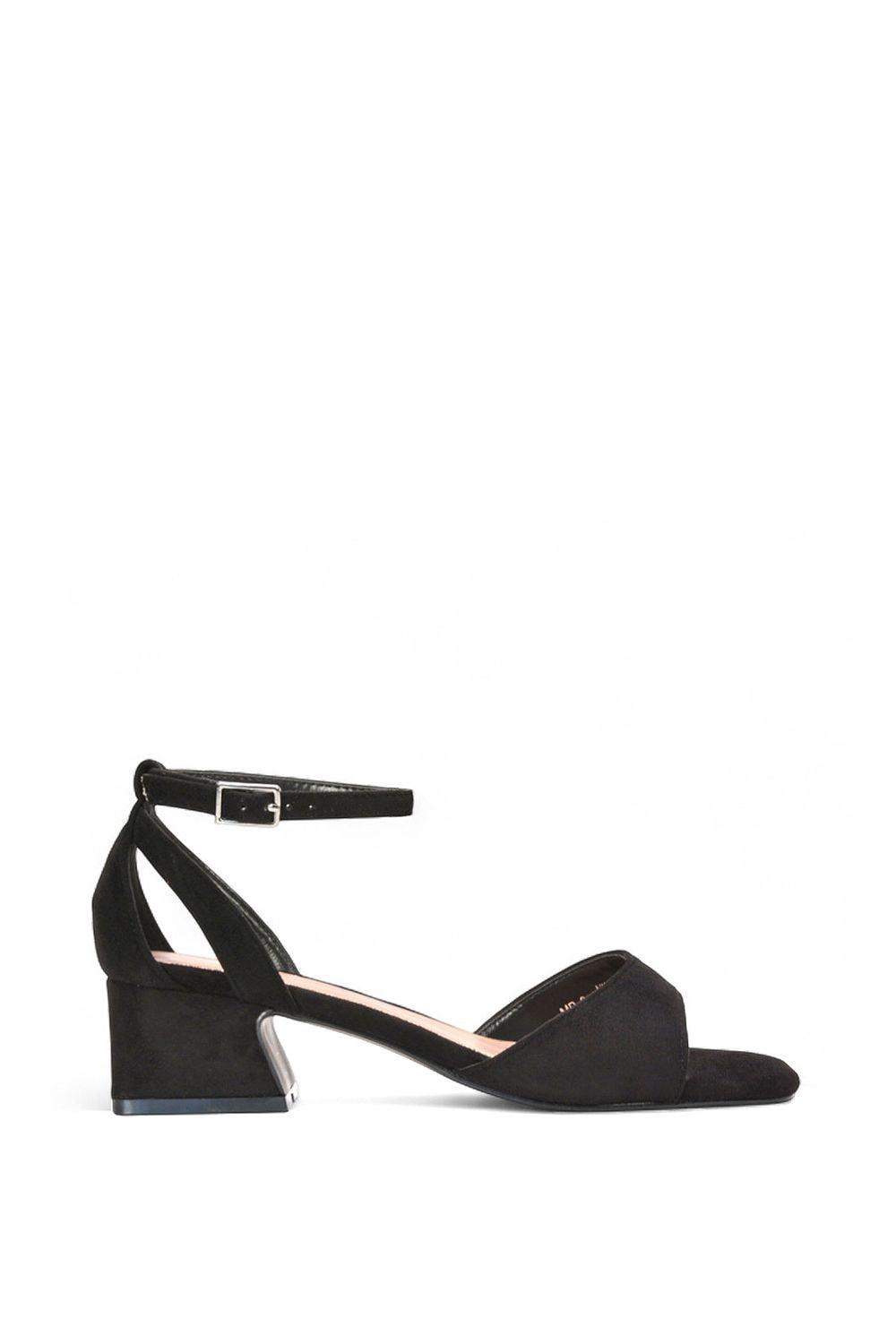 XY London 'Hayley' Strappy Block Low Heel Sandals With Cut Out image 1