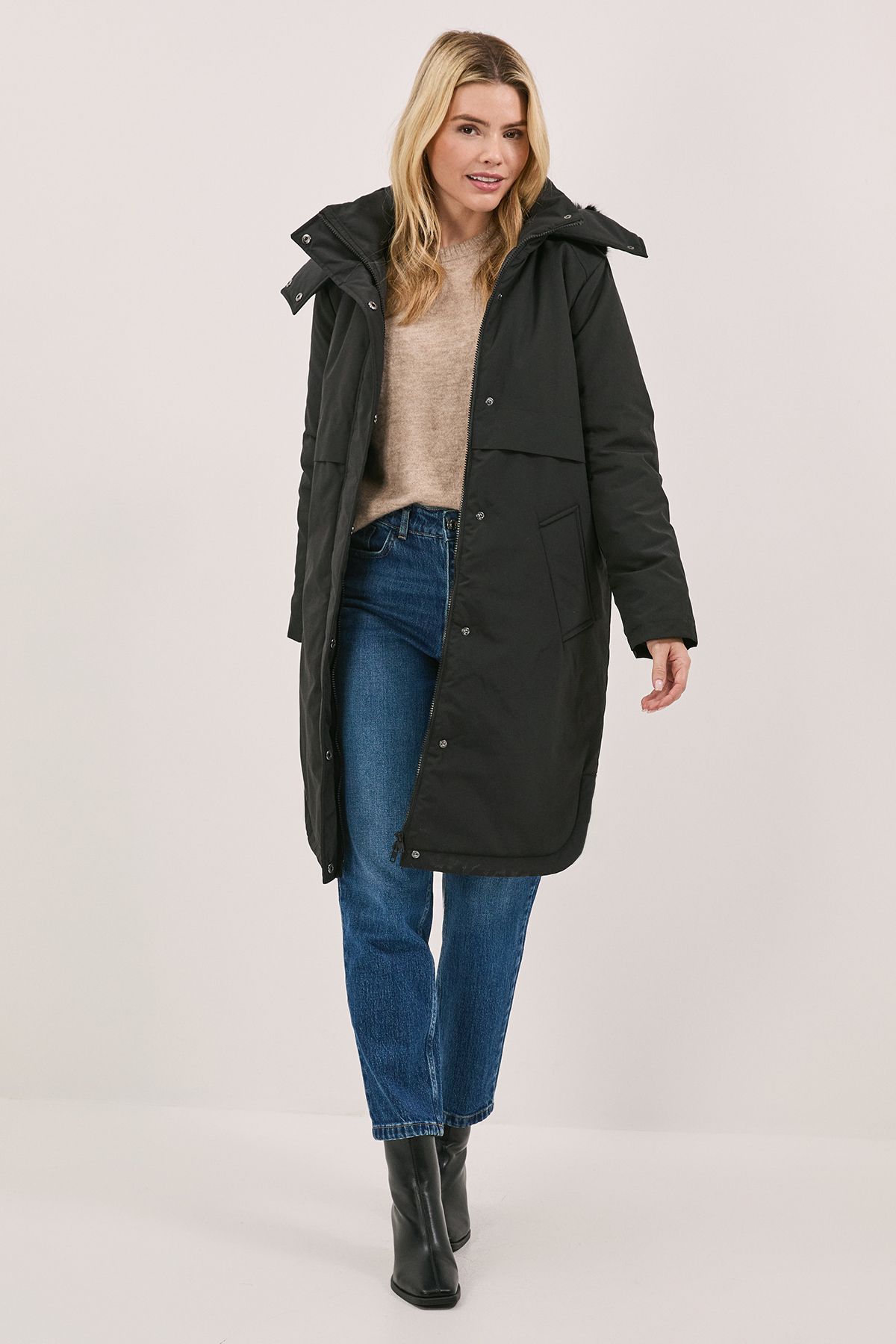 Dorothy Perkins Glam Padded Parka Black image 2