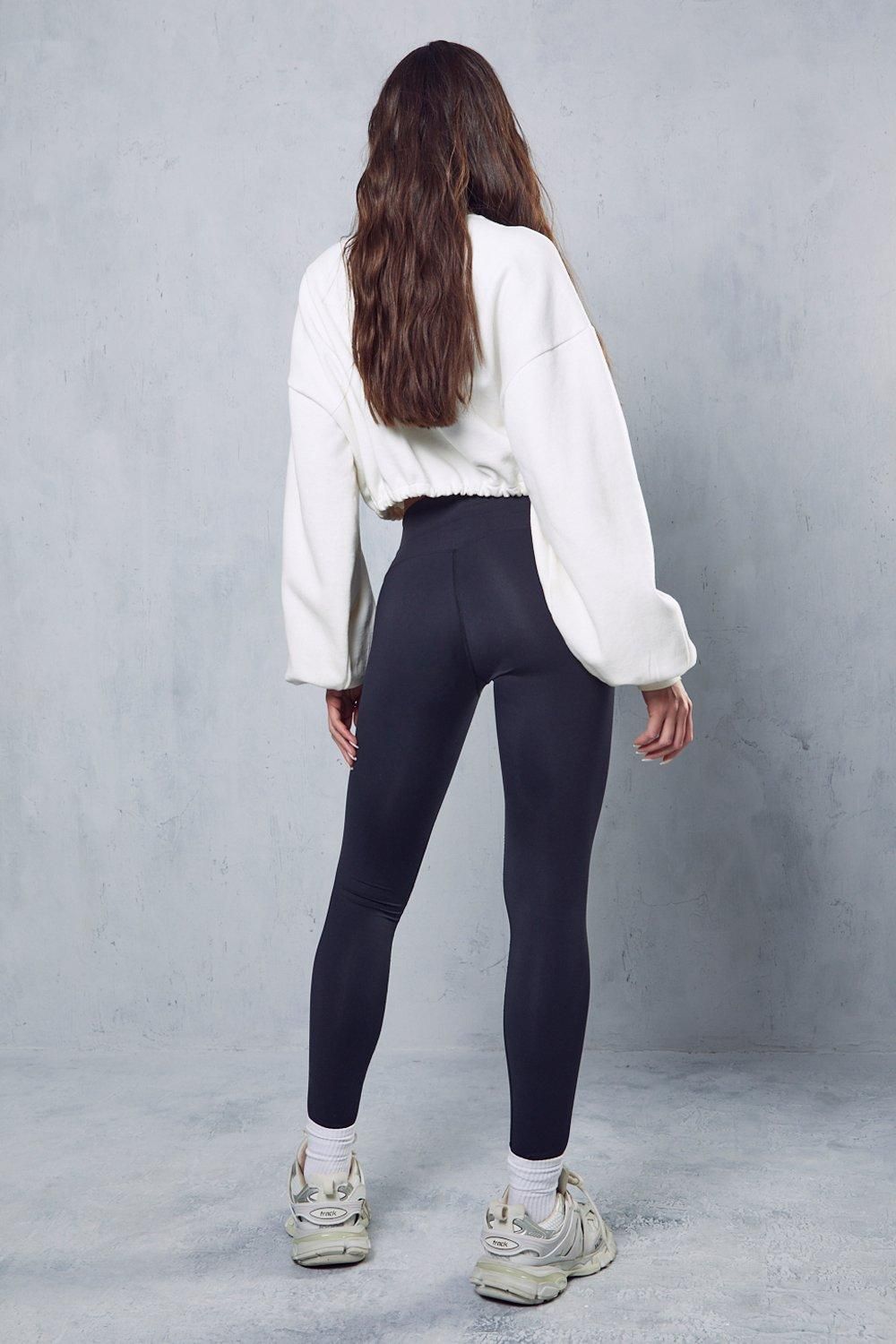 MissPap High Waisted Super Soft Active Leggings Black image 3