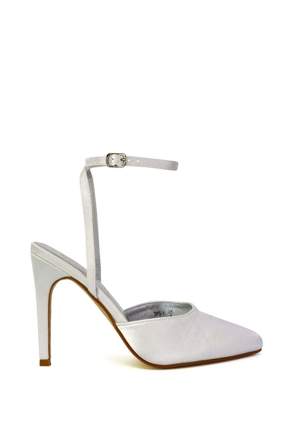 XY London 'Liliane' 2 Part Pointed Toe Satin Shoes Stiletto Heel image 1