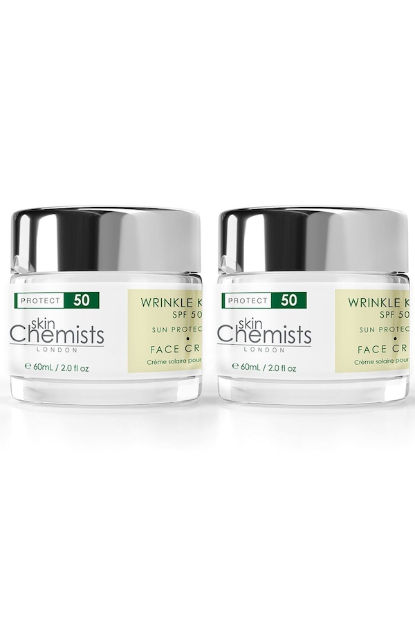 skinChemists professional Wrinkle Killer Sun Protection Day Moisturiser SPF 50 60ml x 2 Duo Pack