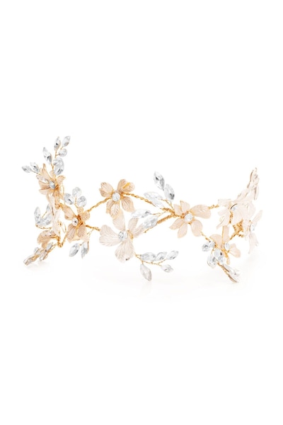 Jon Richard Jennilee Silver Plated 2 Tone Floral Hair Slide - Gift Pouch