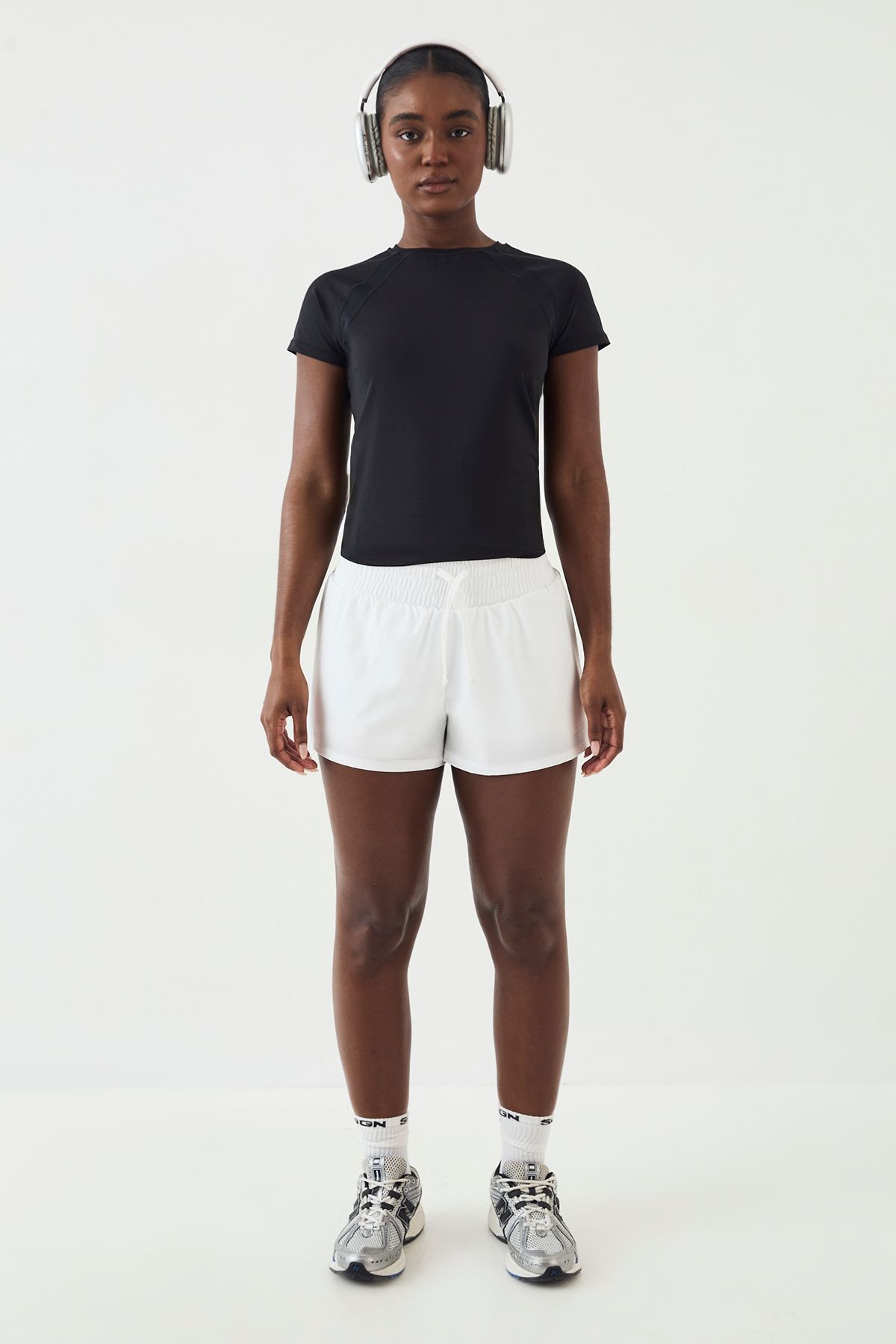 DSGN Studio DSGN Studio Loose Fit Mesh Insert Short Sleeve T-Shirt Black image 5