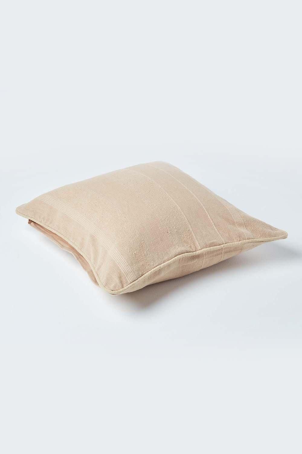 Homescapes Cotton Rajput Ribbed Cushion Cover image 3