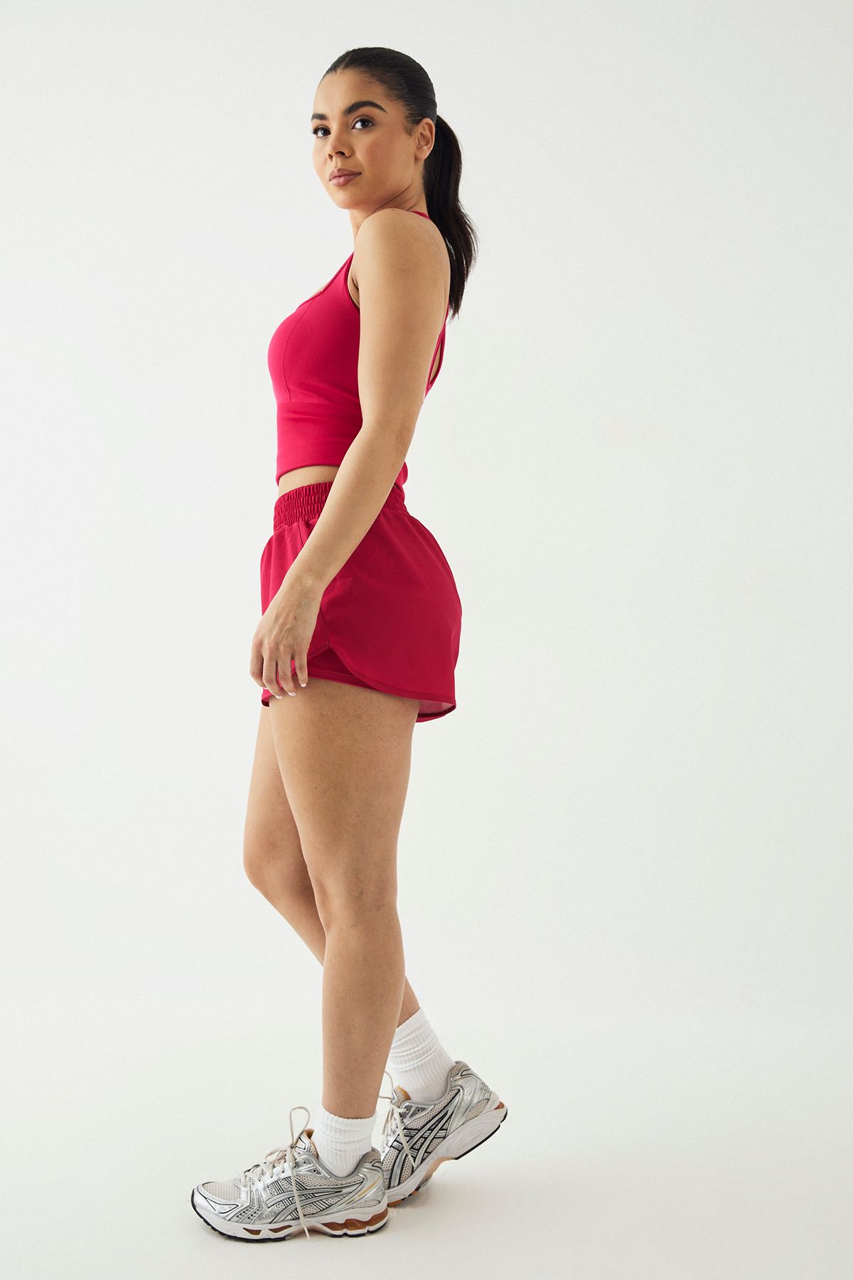 DSGN Studio DSGN Studio High Waist 2 in 1 Running Short Raspberry image 3