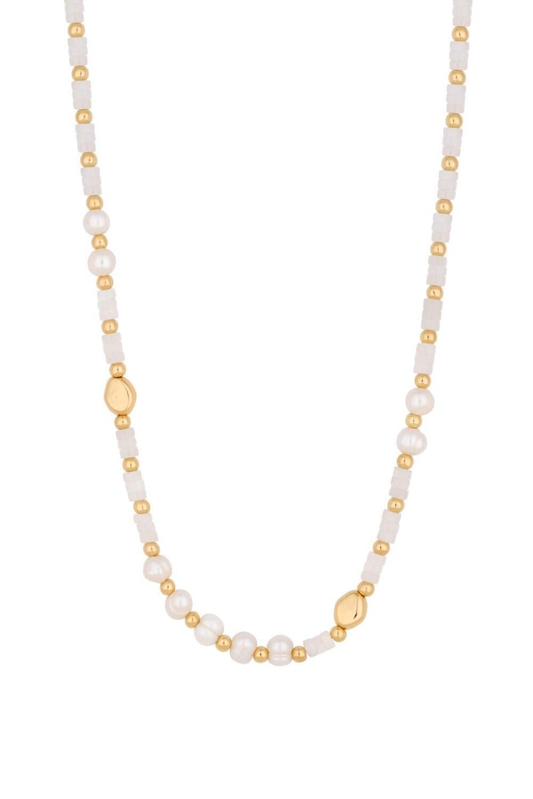 Jon Richard Gold Plated Pearl And Bead Necklace