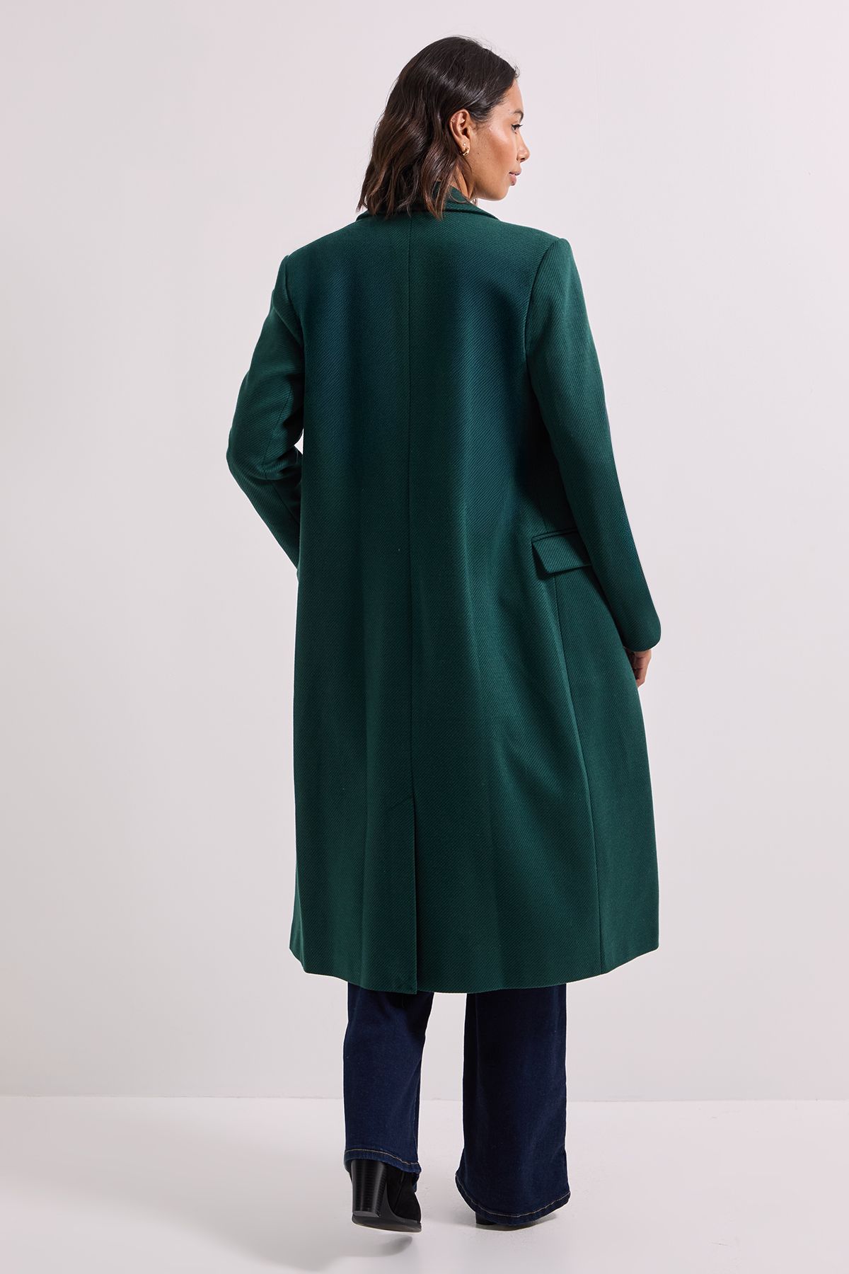 Dorothy Perkins Single Breasted Coat Green image 3