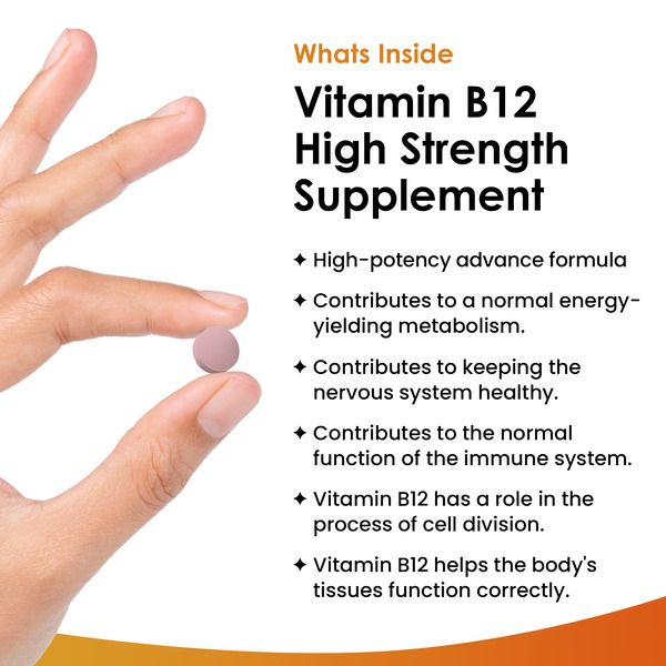 New leaf health Vitamin B12 High Strength Tablets - 1000mcg Methylcobalamin Supplement 4 Month Supply image 2