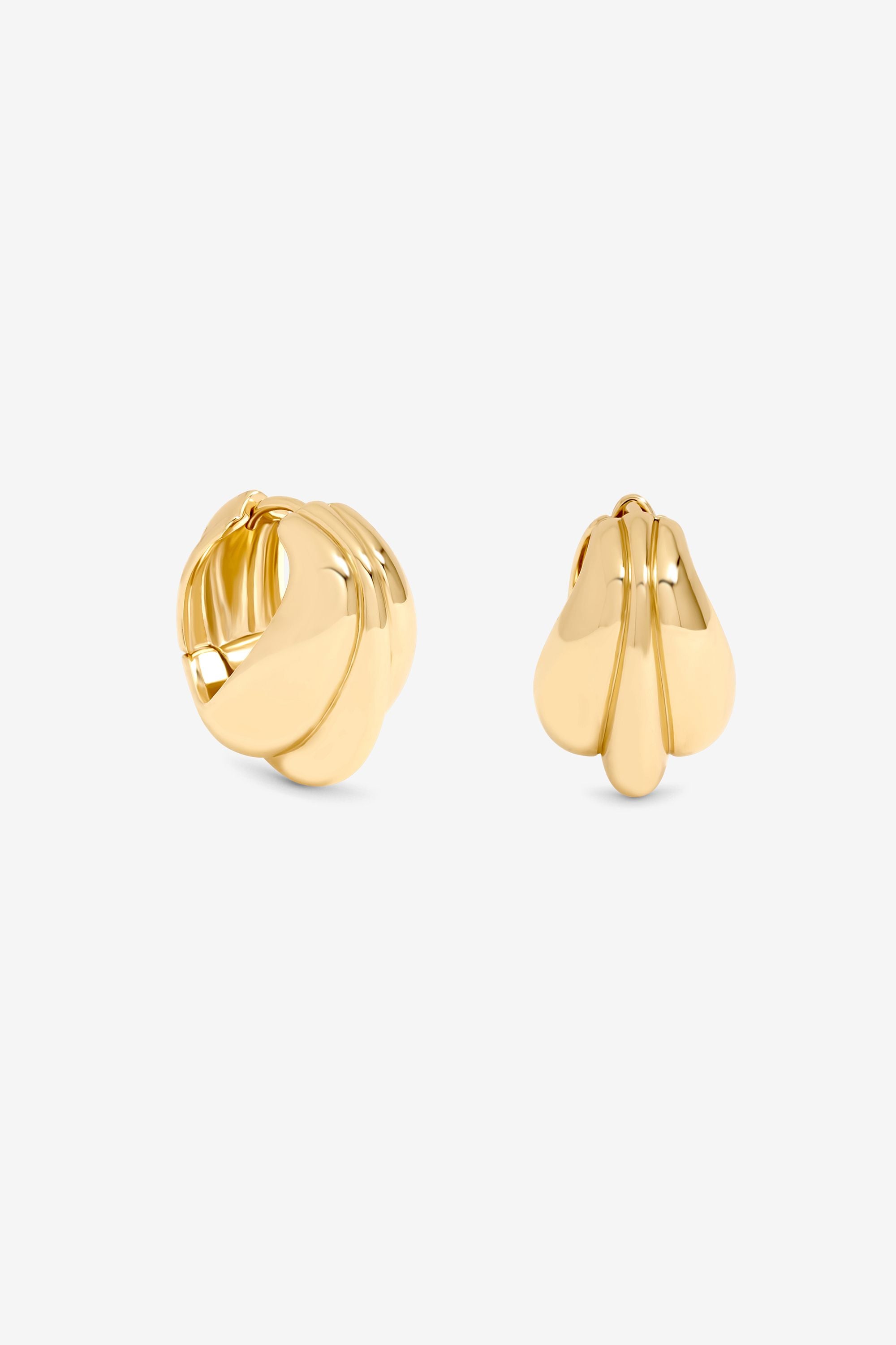 Jon Richard Gold Plated Domed Hoops image 1
