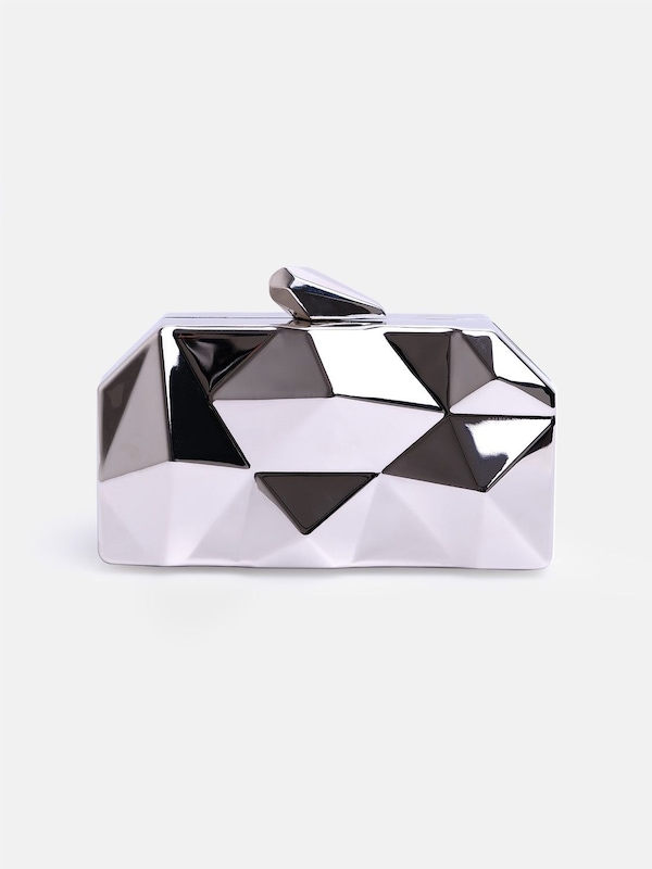 Where's That From 'Melanie' Geometric Pattern Clutch Bag