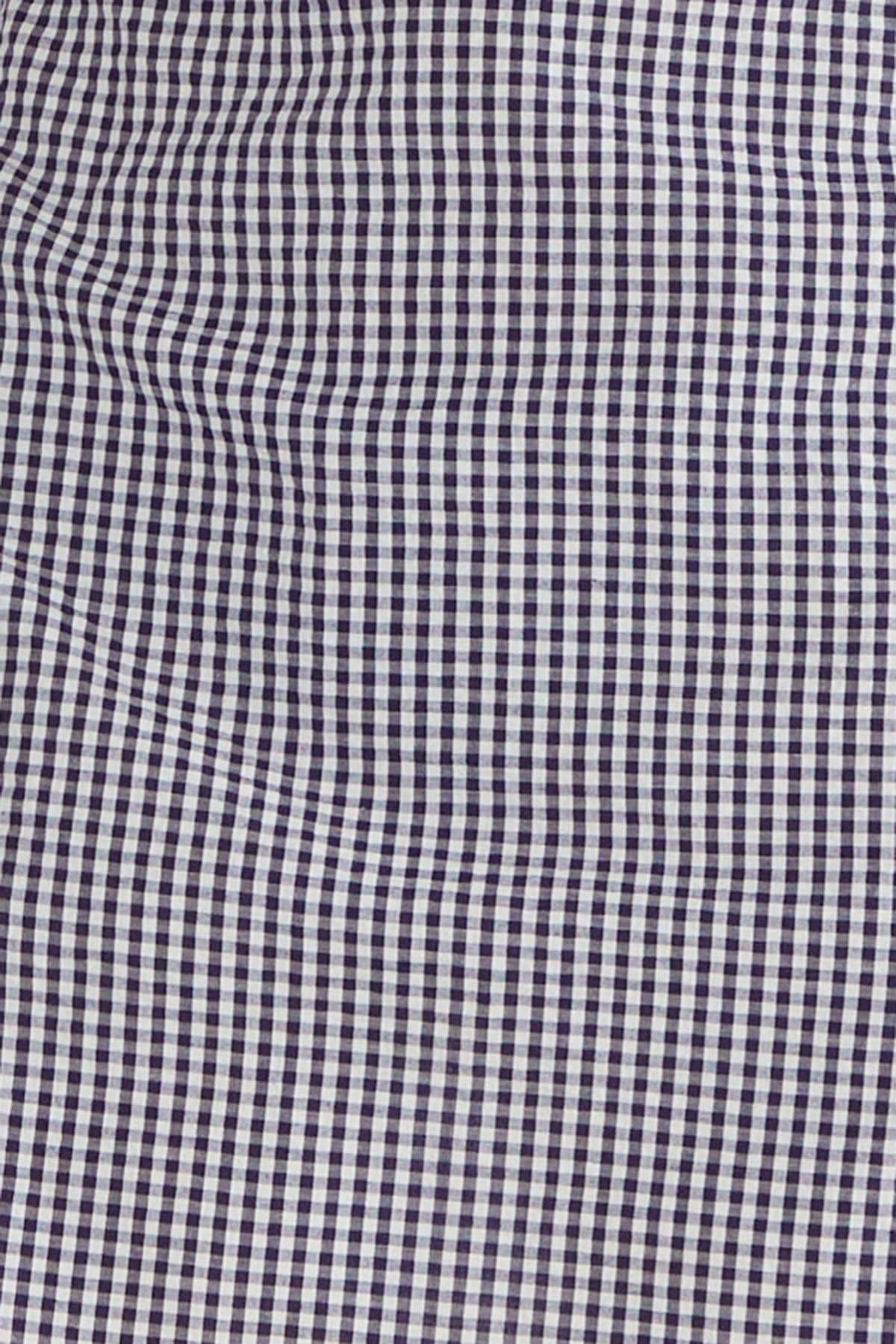 NastyGal Gingham Mix Broderie Ruffle Plunge Mini Dress Mono image 5