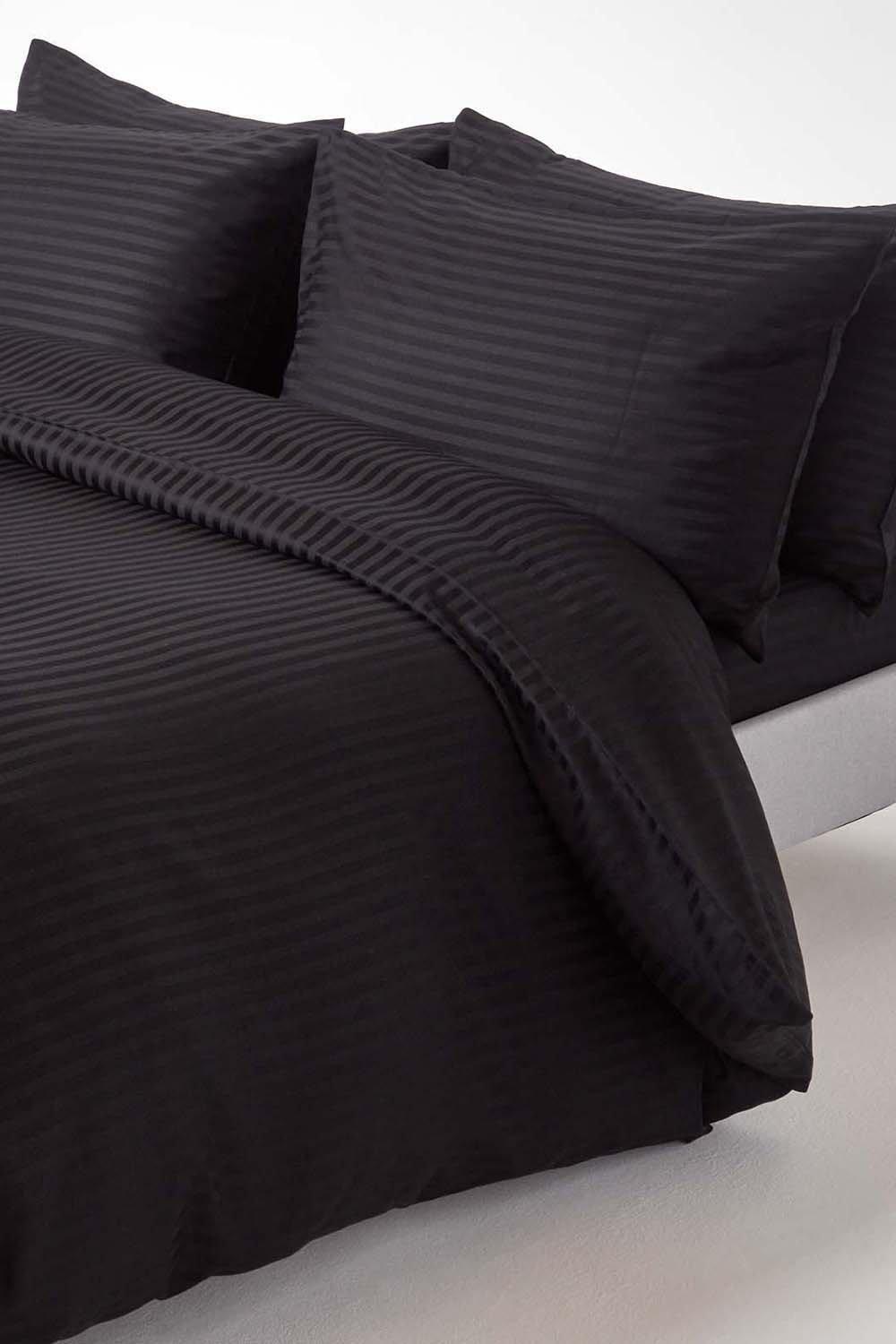 Homescapes Egyptian Cotton Satin Stripe Flat Sheet 330 Thread Count image 3