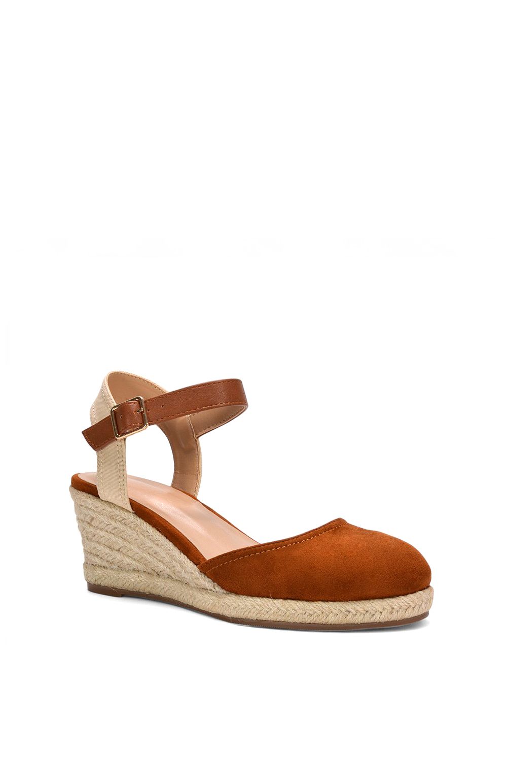 XY London 'Joey' Closed Toe Ankle Strap Espadrille Wedge Platform Shoes image 2