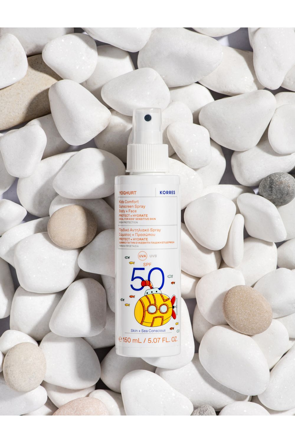 Korres Yoghurt Kids Sunscreen Spray Body + Face SPF 50 150ml Multi image 2