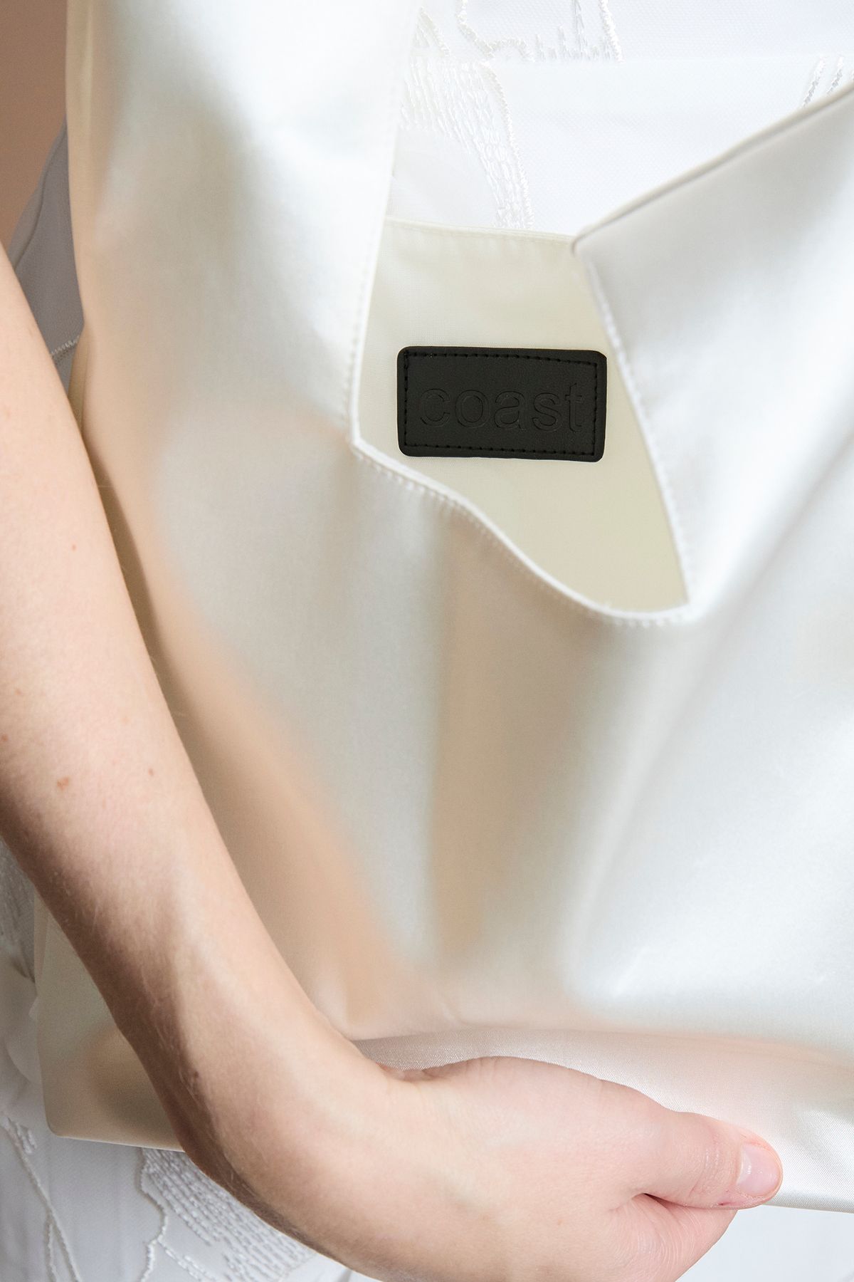 Coast Bridal Sandra Satin Wristlet Pouch Ivory image 3